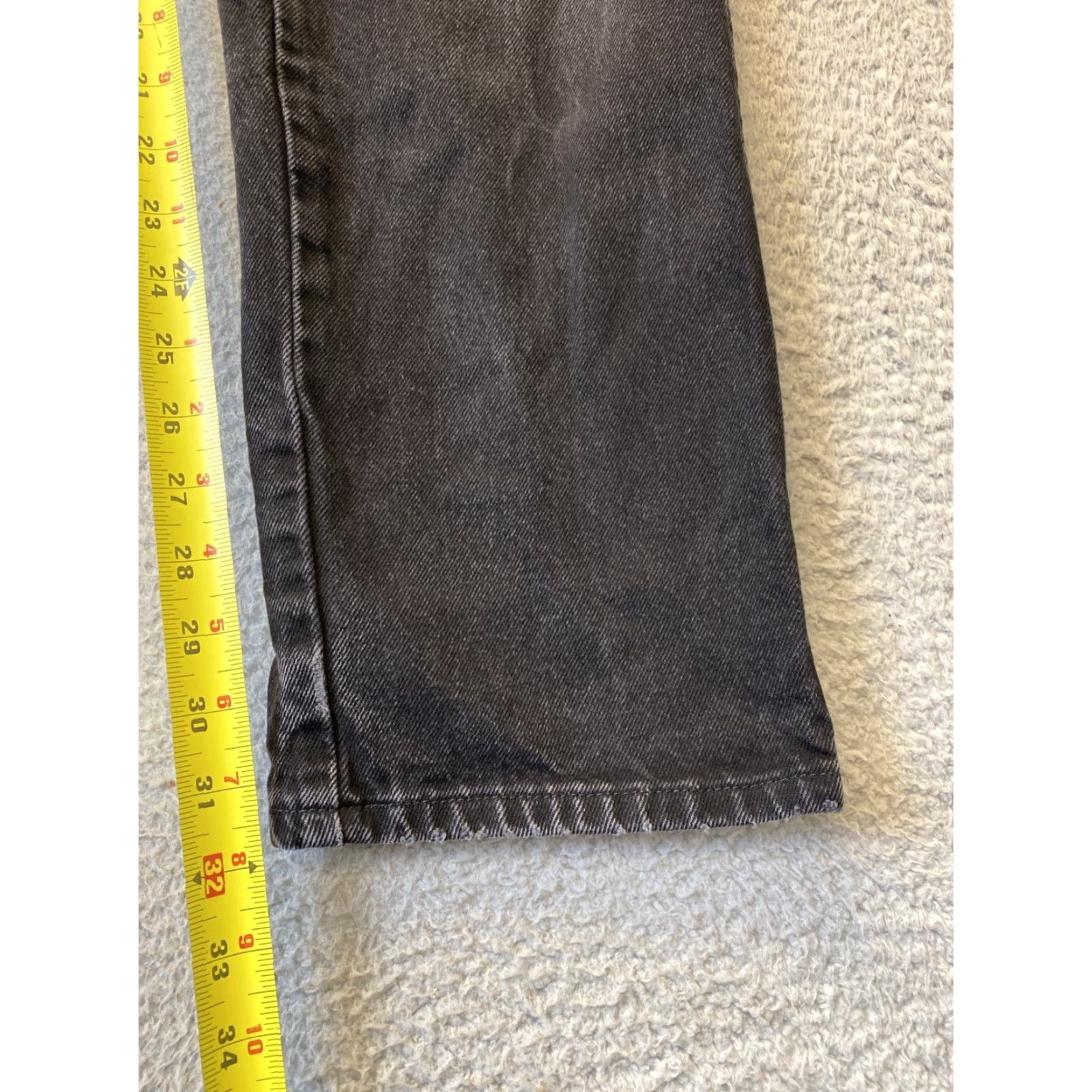 Denime Rustler Jeans Mens 32x32 Black Denim 90s Retro Straight Fit US Made Size US 32 / EU 48 - 5 Thumbnail