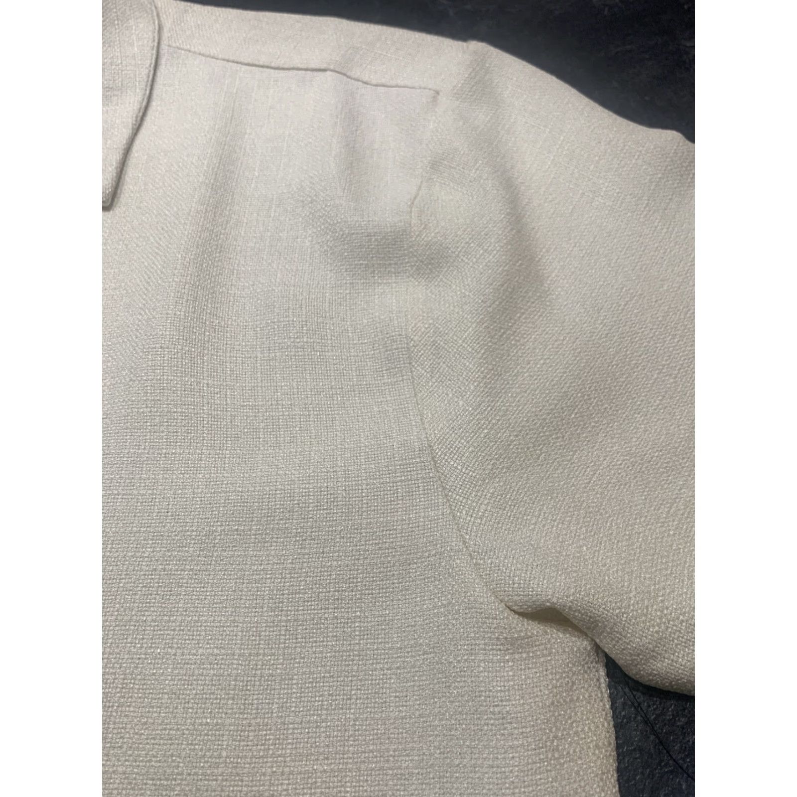 Vintage Malibu Beach Club Linen Look Polyester Golf Shirt 3X 3XL Textured Lightweight Size Beige Regular Long Sleeve Button-Up Men Size US XXL / EU 58 / 5 - 4 Thumbnail