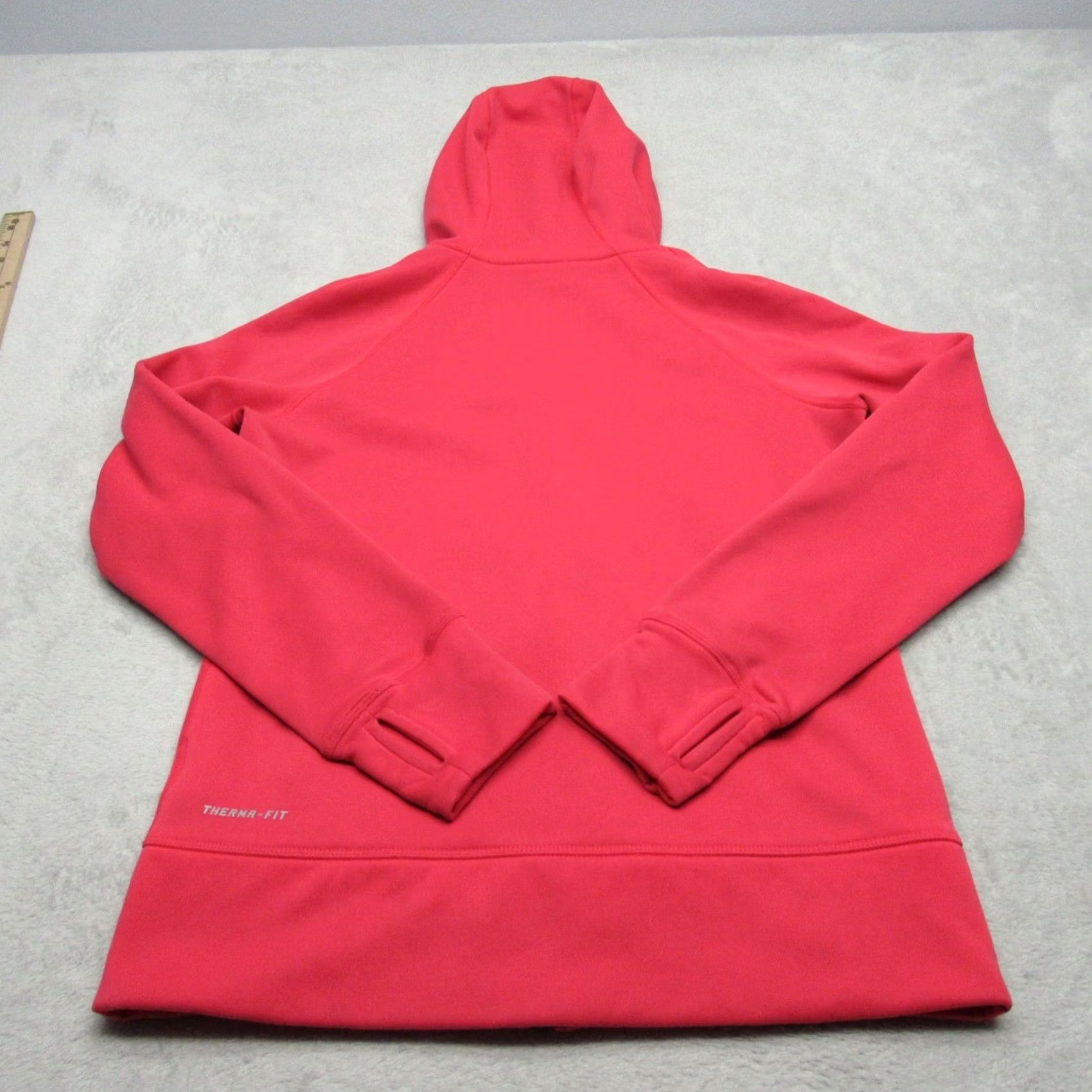 Nike Nike Hoodie Womens Medium Red Therma-FIT Full Zip Thumbholes Athletic Womens Short Form? Size M / US 6-8 / IT 42-44 - 3 Thumbnail