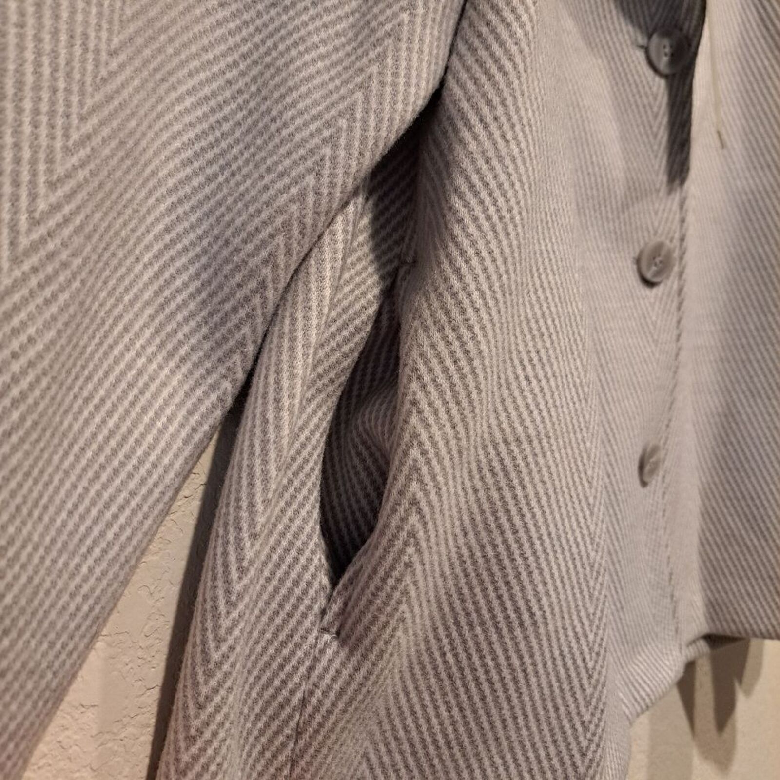 Joie Joie wool blend pea coat jacket collar chevron blue sz XL Size XL / US 12-14 / IT 48-50 - 12 Thumbnail