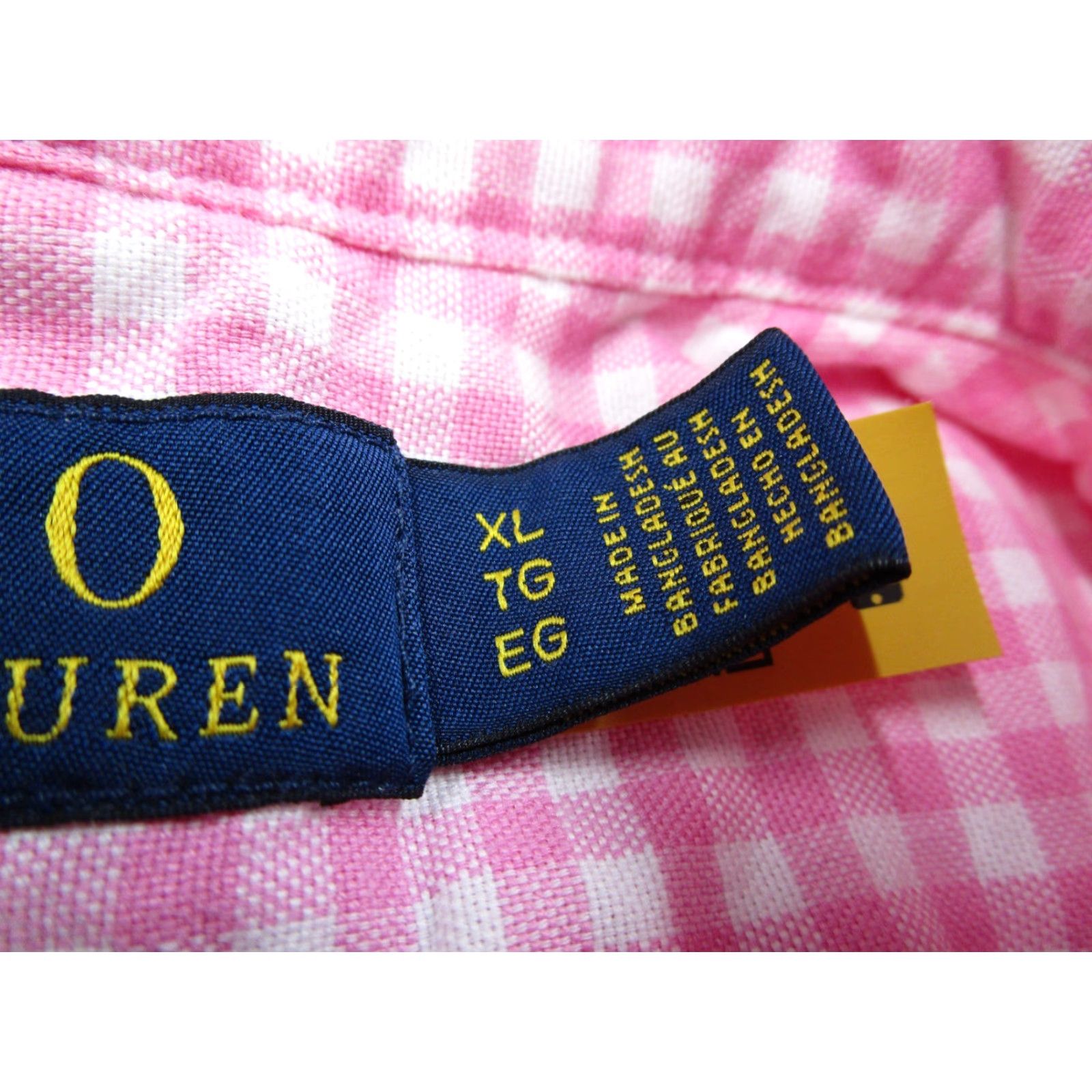 Polo Ralph Lauren Vintage Polo Ralph Lauren Men's Check Shirt XL Pink Cotton Short Sleeve Casual Designer Size US XL / EU 56 / 4 - 3 Thumbnail