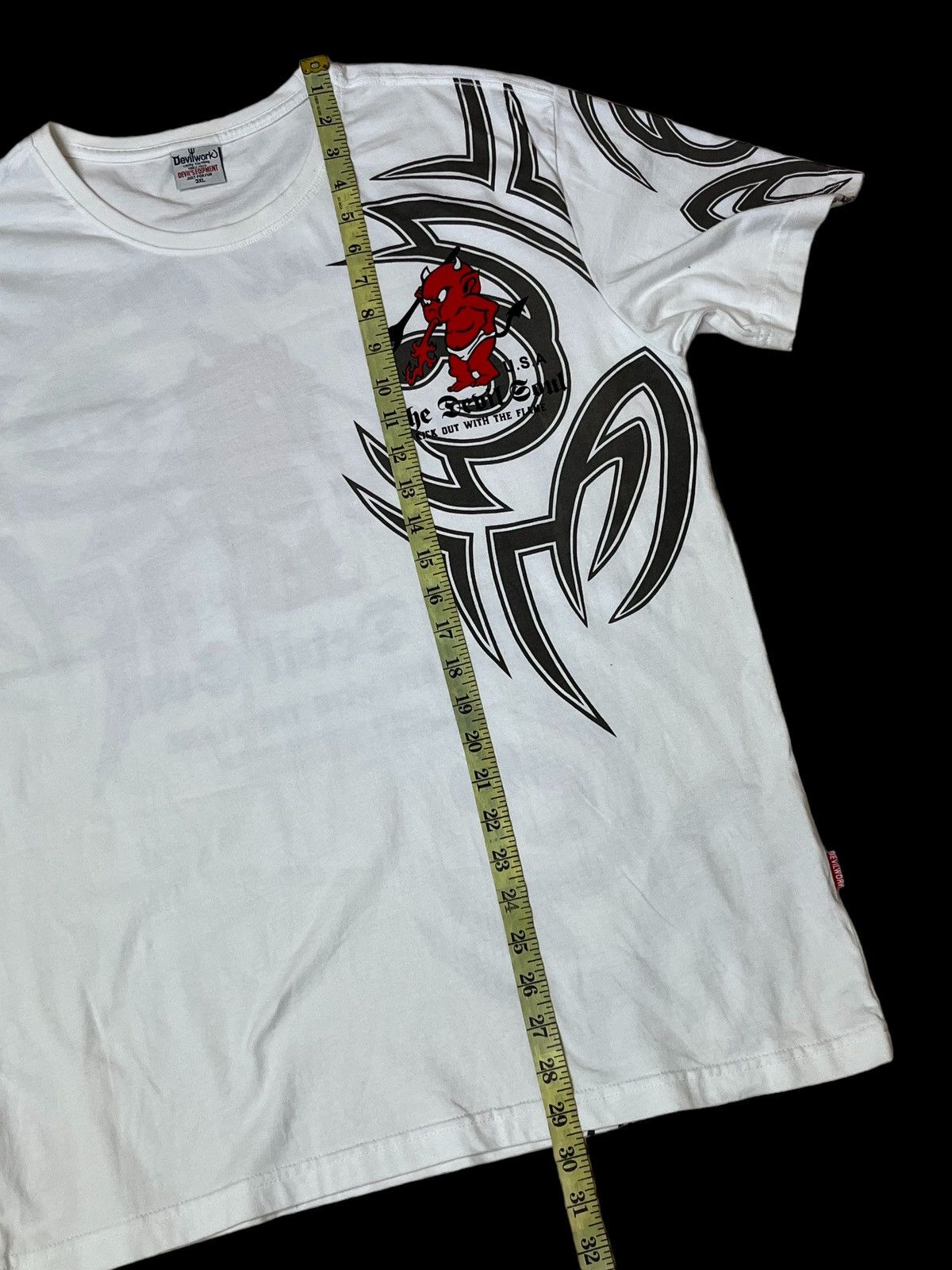 Devilock ICONIC🔥DEVILWORK KICK OUT WITH THE FLAME RED DEVIL T SHIRT Size US L / EU 52-54 / 3 - 9 Thumbnail