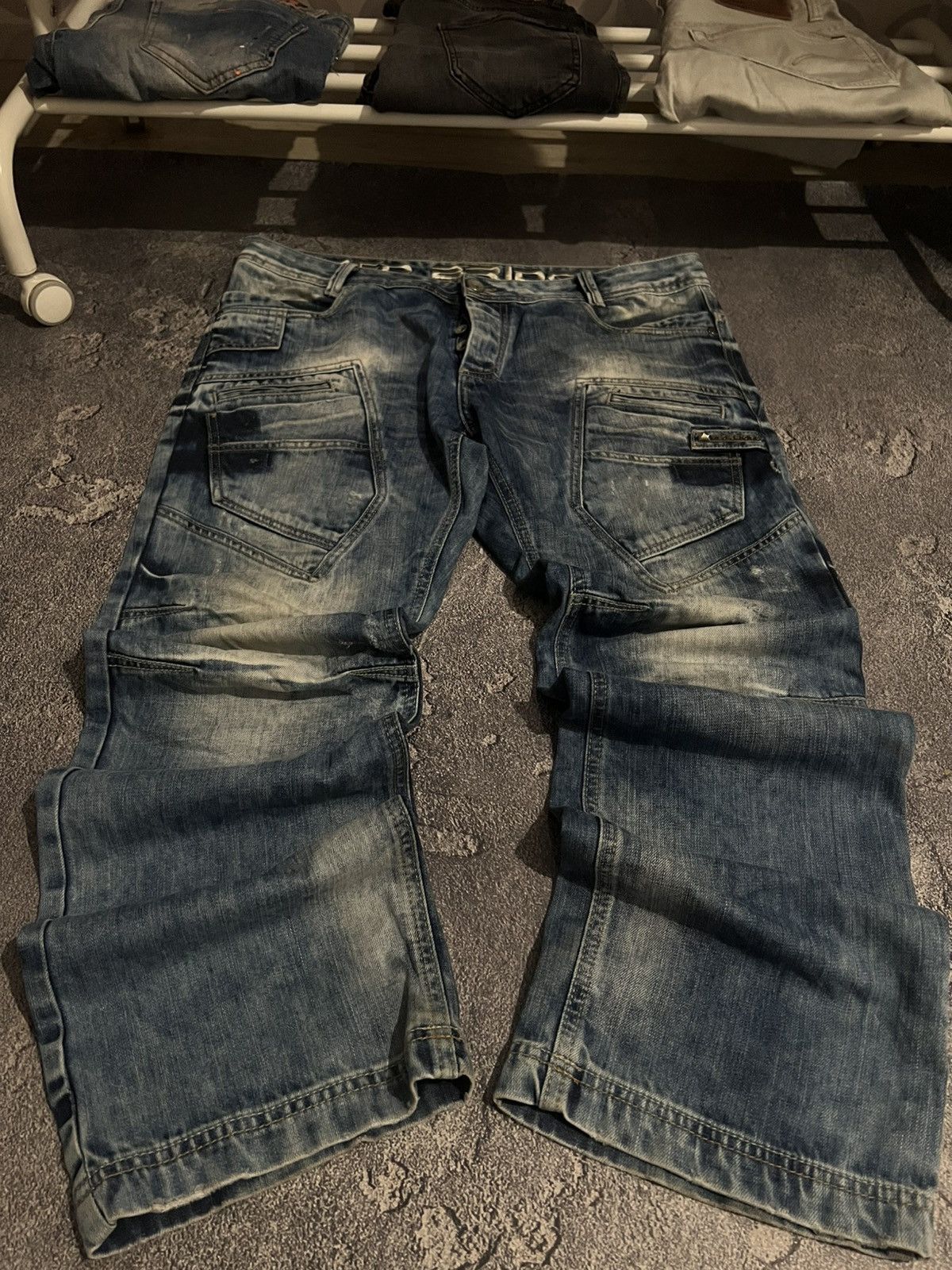 SWAG Contrast Patched Distressed Archive Jeans