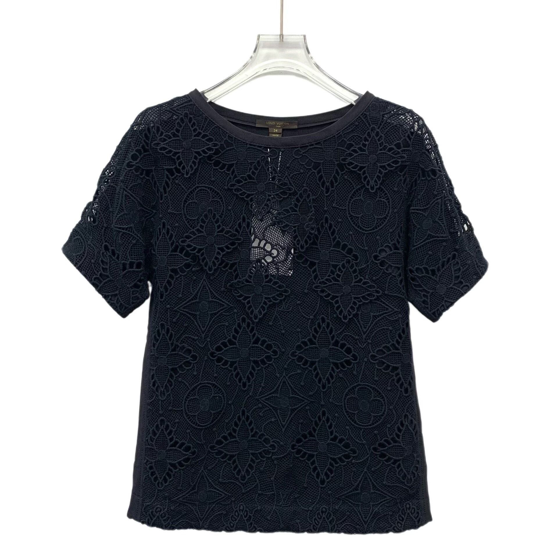 Louis Vuitton Louis Vuitton Black T-Shirt XXS Women Size XXS / US 00 / IT 34 - 1 Thumbnail