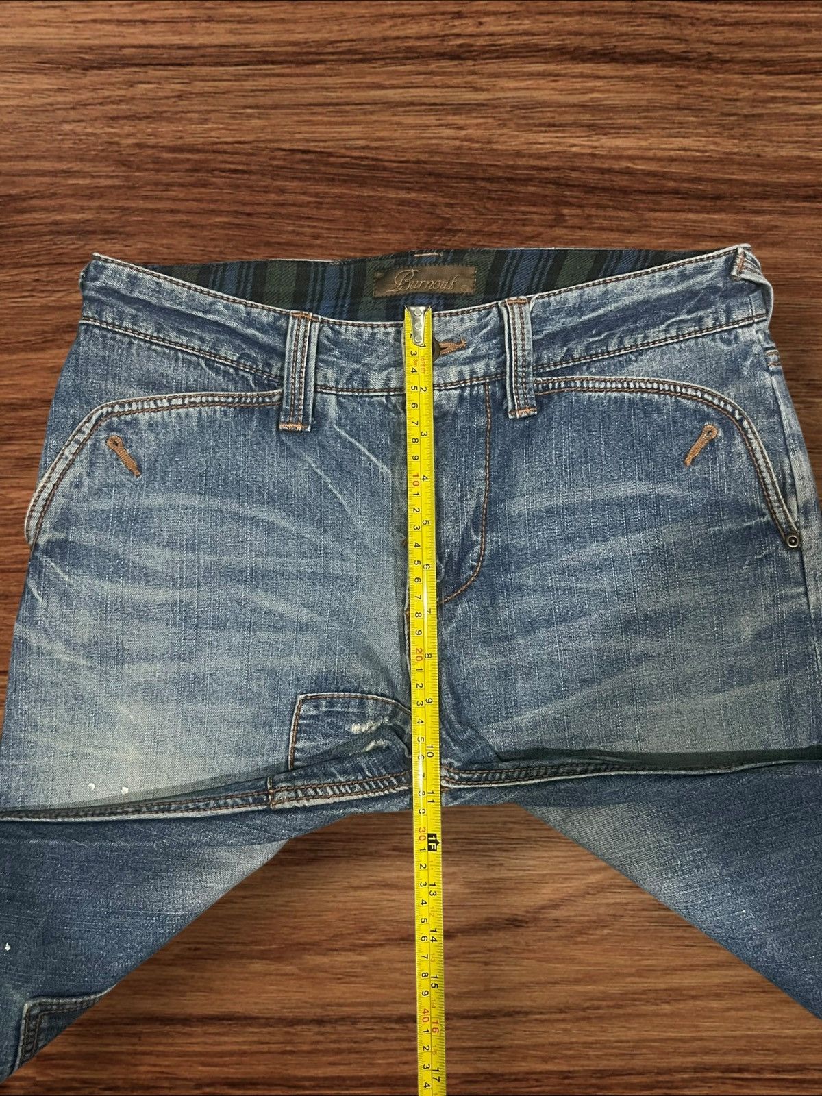 If Six Was Nine × Japanese Brand × Le Grande Bleu (L.G.B.) Burnout Social Sculpture Damaged Carpenter Cracked Leg Jeans Size US 30 / EU 46 - 15 Thumbnail