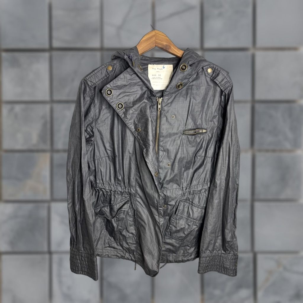 Free People Free People Jacket Womens Medium Gray Hooded Zip Front Lightweight Windbreaker Size M / US 6-8 / IT 42-44 - 1 Thumbnail