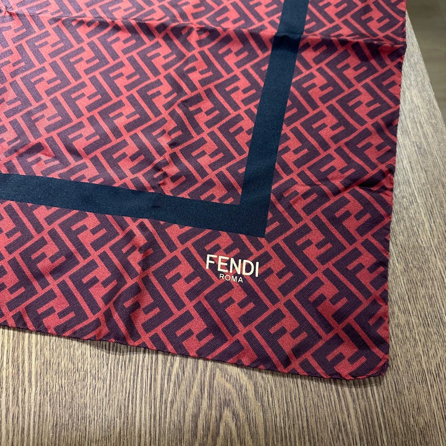 Fendi Fendi All-Over FF Logo Print Silk Scarf 120x120cm Size ONE SIZE - 3 Thumbnail
