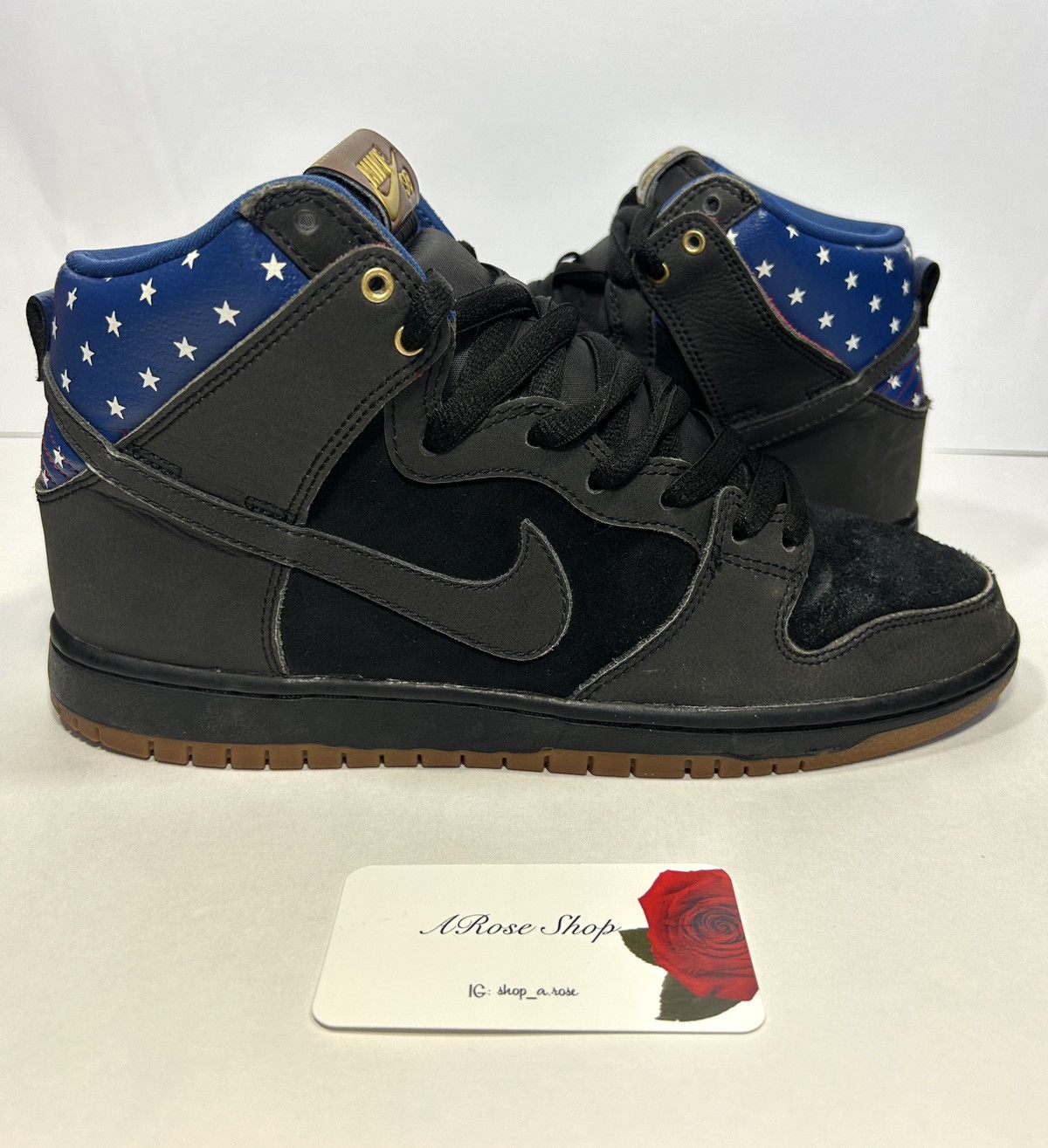 image of Nike Sb Dunk High ‘Captain America’ Shoes Size: 9.5 M in Black, Men's