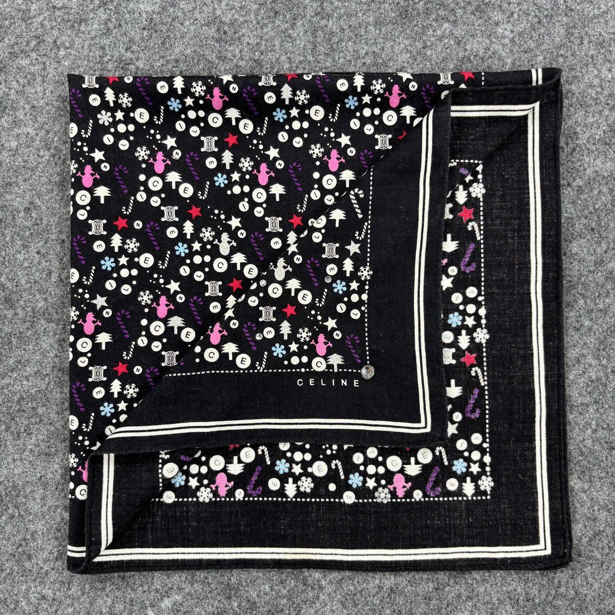 Vintage Celine Handkerchief # E062 # Bandana # Neckerchief Size ONE SIZE - 1 Thumbnail