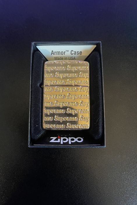 Supreme Supreme x Zippo Gold Repeat Zippo | Grailed