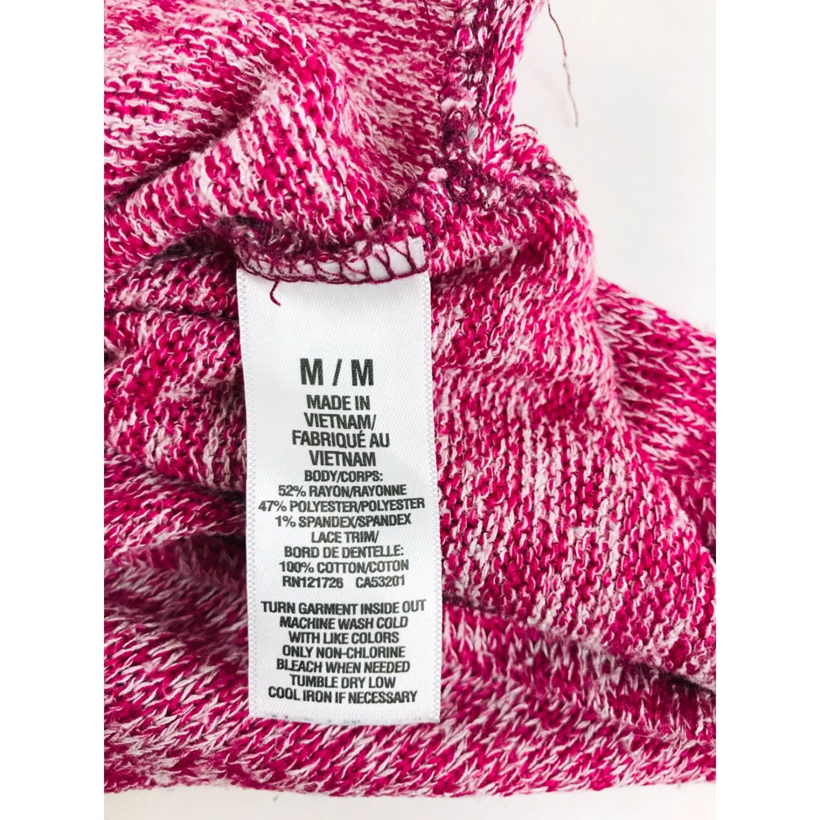 Vintage Aeropostale Sweater Womens Medium Fuchsia Pink Boat Neck Pullover Size M / US 6-8 / IT 42-44 - 7 Thumbnail