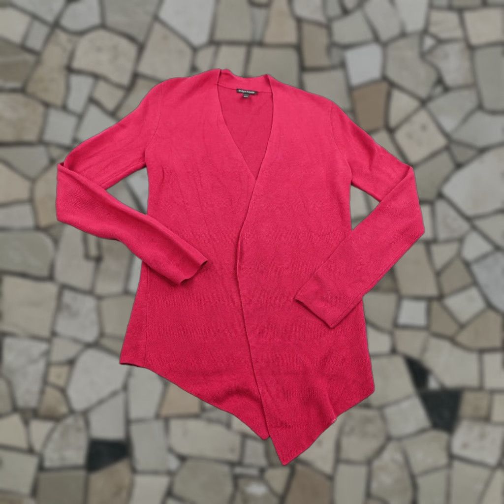 Eileen Fisher Eileen Fisher Sweater Cardigan Womens XS Red Open Front Silk Blend Knit Size XS / US 0-2 / IT 36-38 - 1 Thumbnail