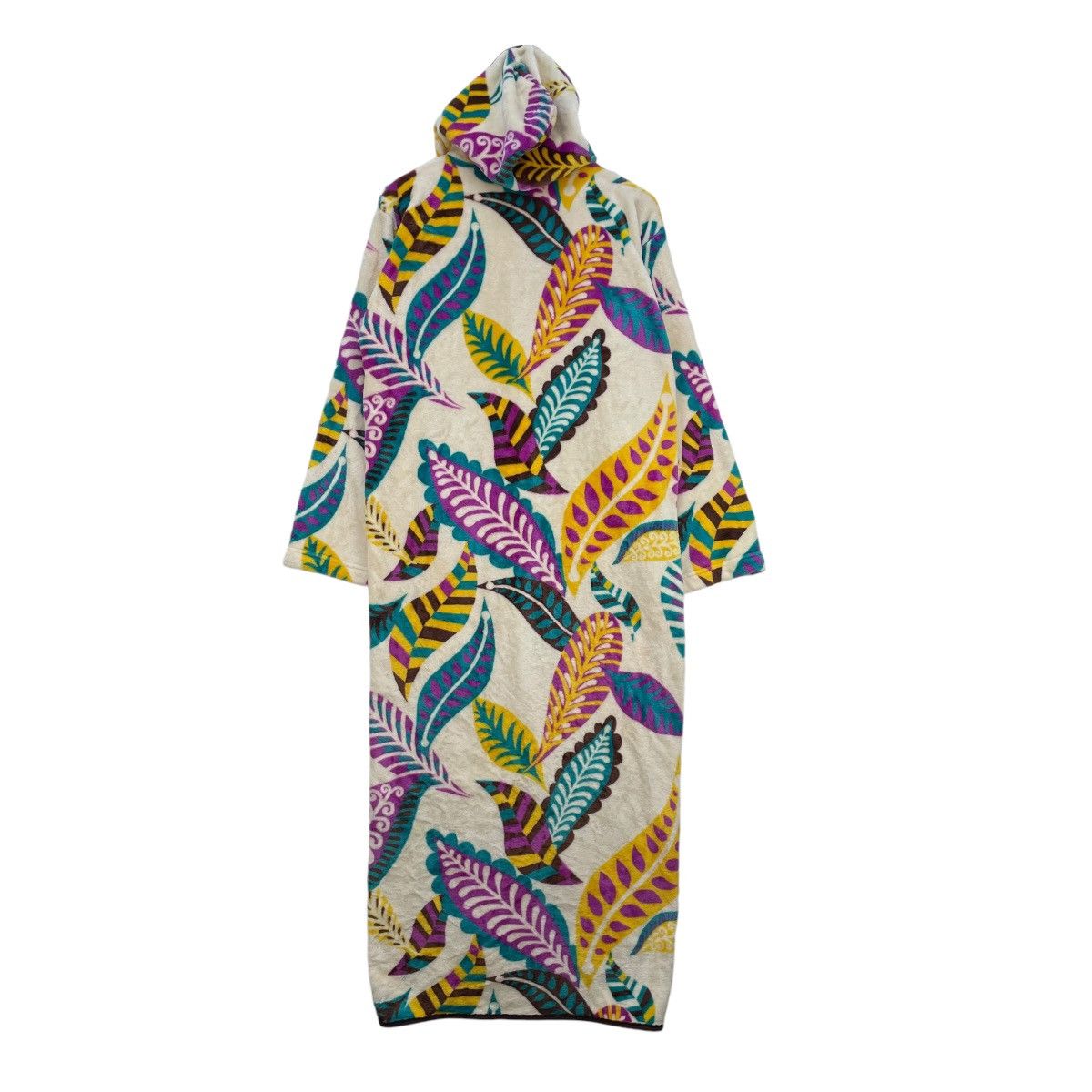 Japanese Brand × Native Amina Art Pull Print Floral Long Fleece Jacket Size L / US 10 / IT 46 - 2 Thumbnail