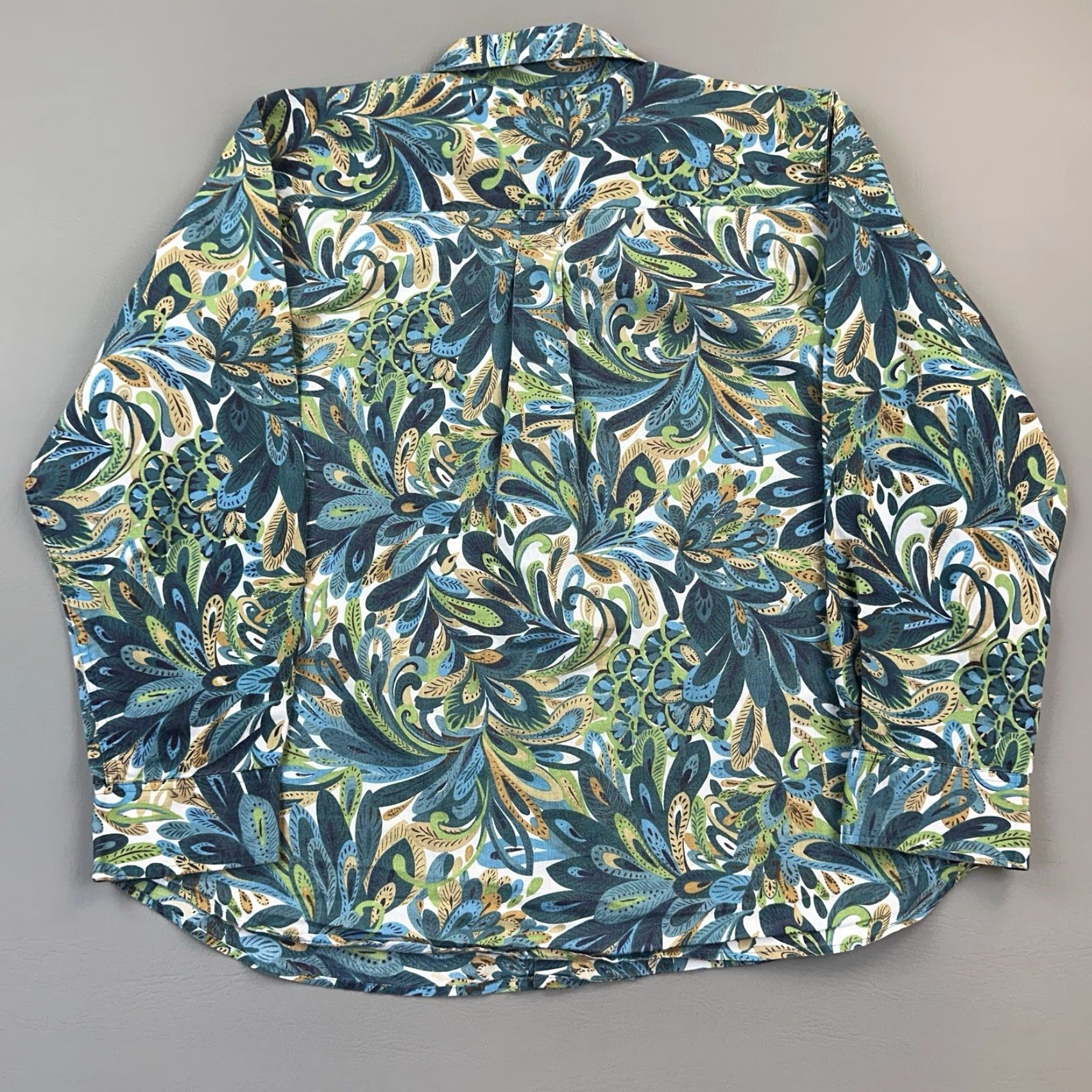 Vintage VINTAGE Irvine Park Shirt Mens XL Green Floral Paisley Print Long Sleeve 90s Size US XL / EU 56 / 4 - 6 Thumbnail