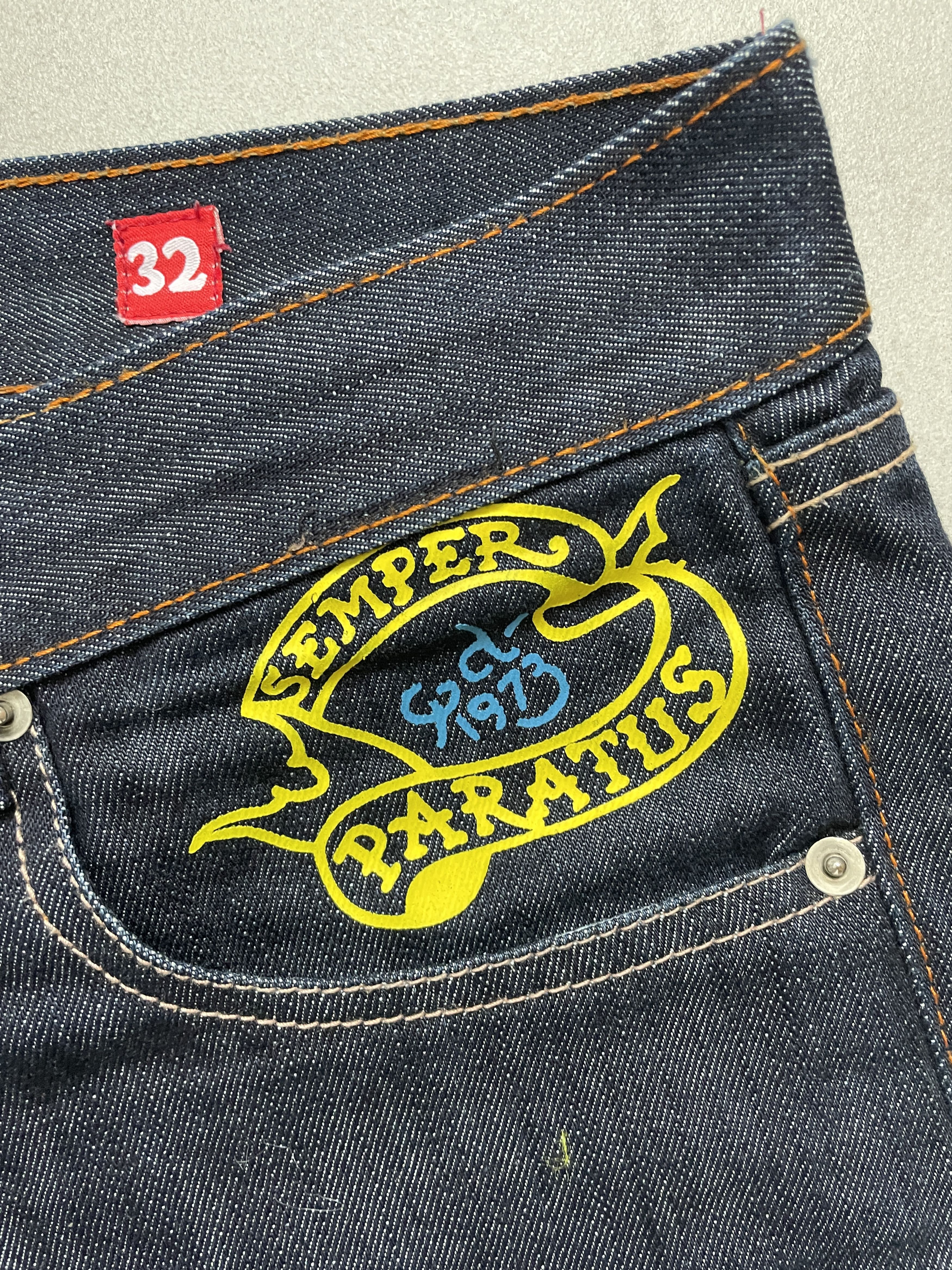 Christian Audigier × Ed Hardy × Swagger ED HARDY CHRISTIAN AUDIGIER STRAIGHT BAGGY DENIM JEANS Size US 32 / EU 48 - 5 Thumbnail