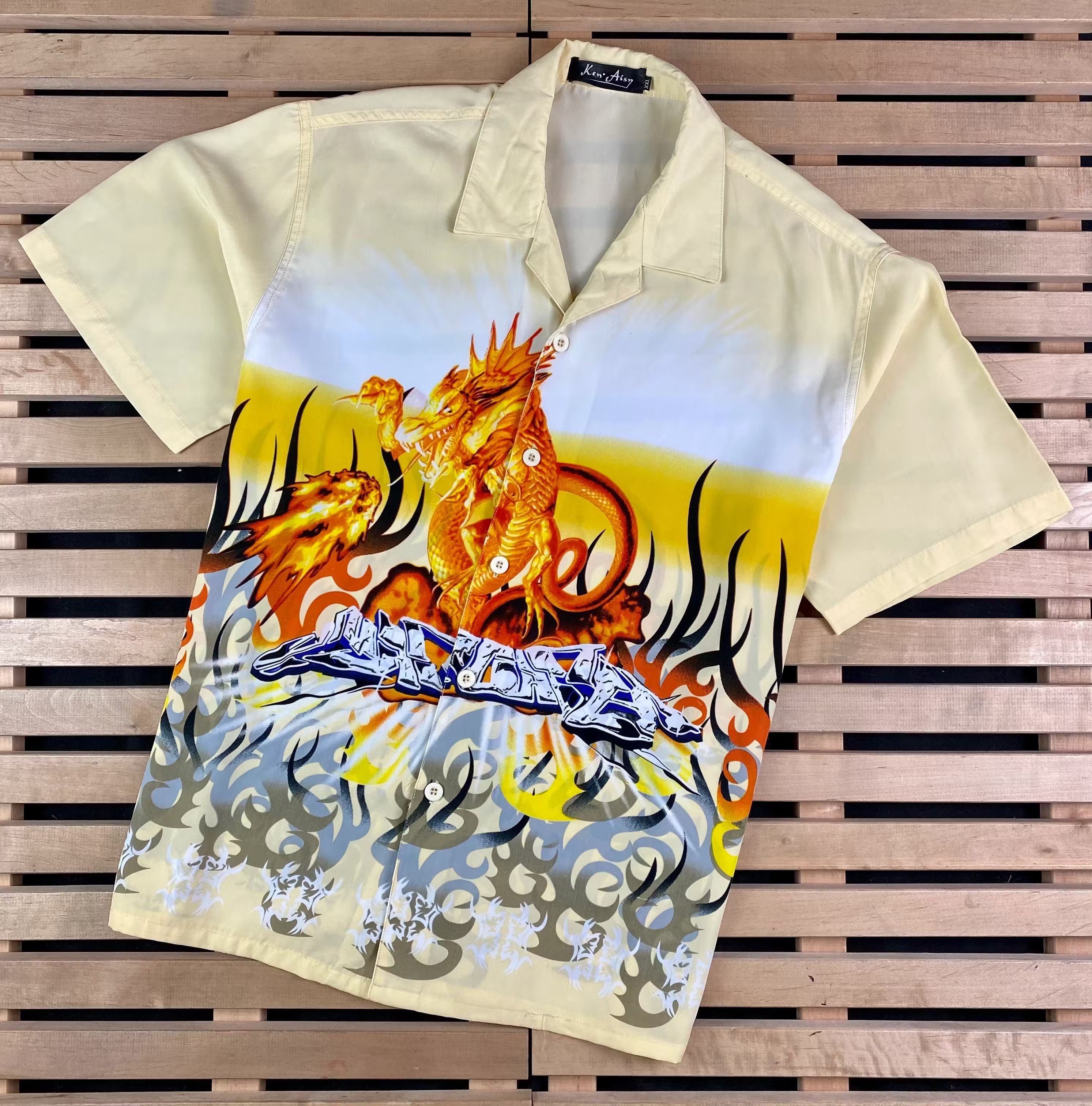Japanese Brand × Vintage Mens Vintage Crazy Shirt Dragon Size XXL 2XL Size US XXL / EU 58 / 5 - 1 Thumbnail