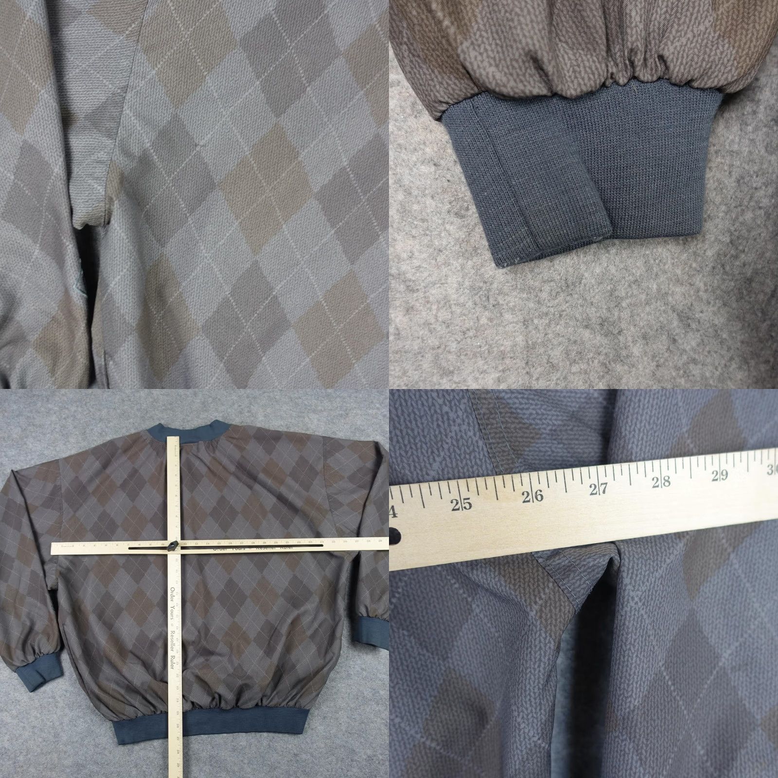 Vintage VINTAGE Roche Jacket Mens XL Brown Argyle Windbreaker Pullover Golf Preppy VTG Size US XL / EU 56 / 4 - 9 Thumbnail