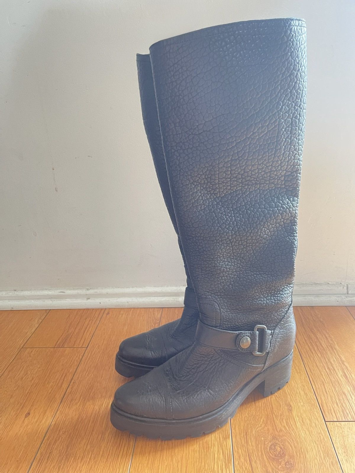 Miu Miu Miu Miu Mid Calf Leather Boots Size US 8.5 / IT 38.5 - 2 Thumbnail