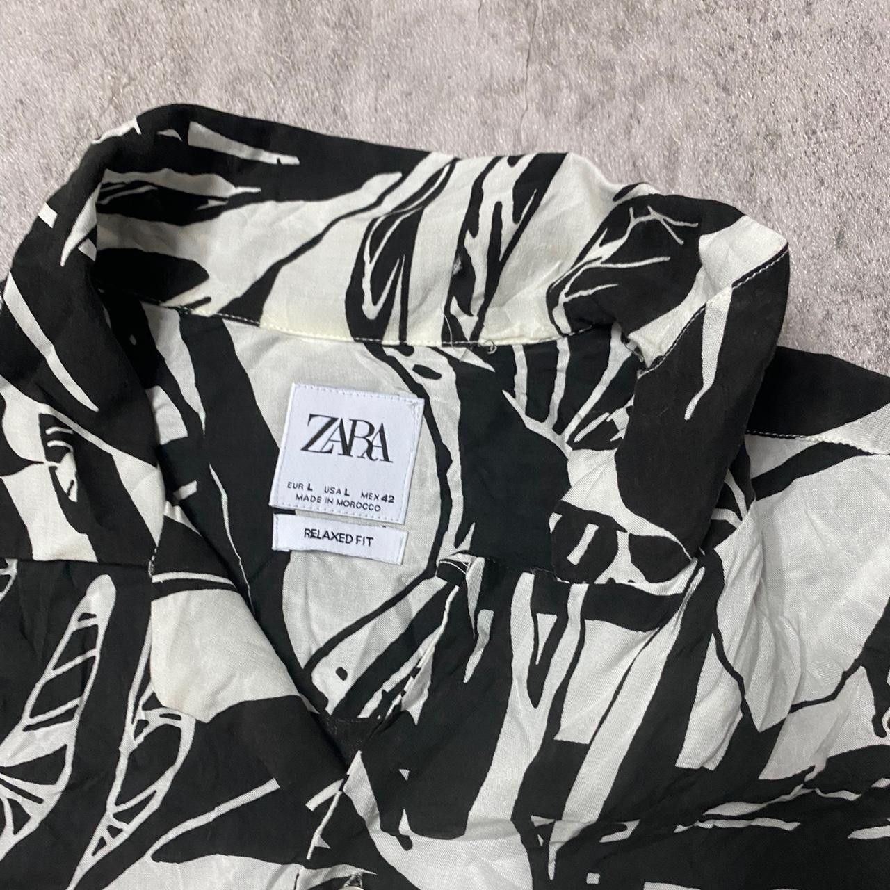 Zara Black and white Zara short sleeve button up shirt Size US L / EU 52-54 / 3 - 3 Thumbnail
