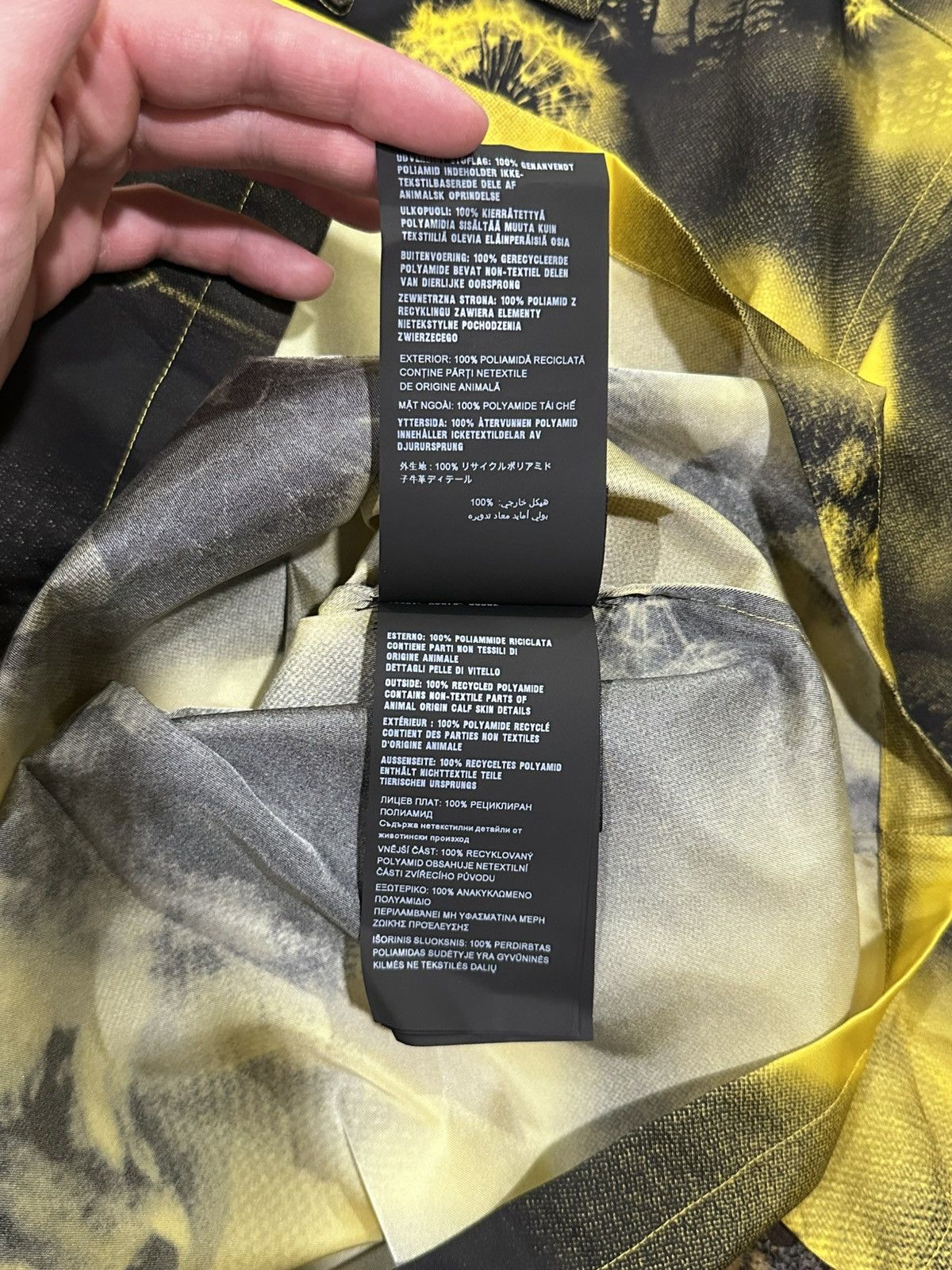 Prada Prada Abstract Fox-Print Yellow Nylon Yellow Bowling Shirt Size US XL / EU 56 / 4 - 14 Thumbnail