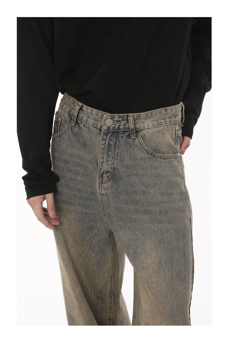 Japanese Brand × Vintage Japanese retro loose wide-leg distressed jeans Size US 32 / EU 48 - 5 Thumbnail