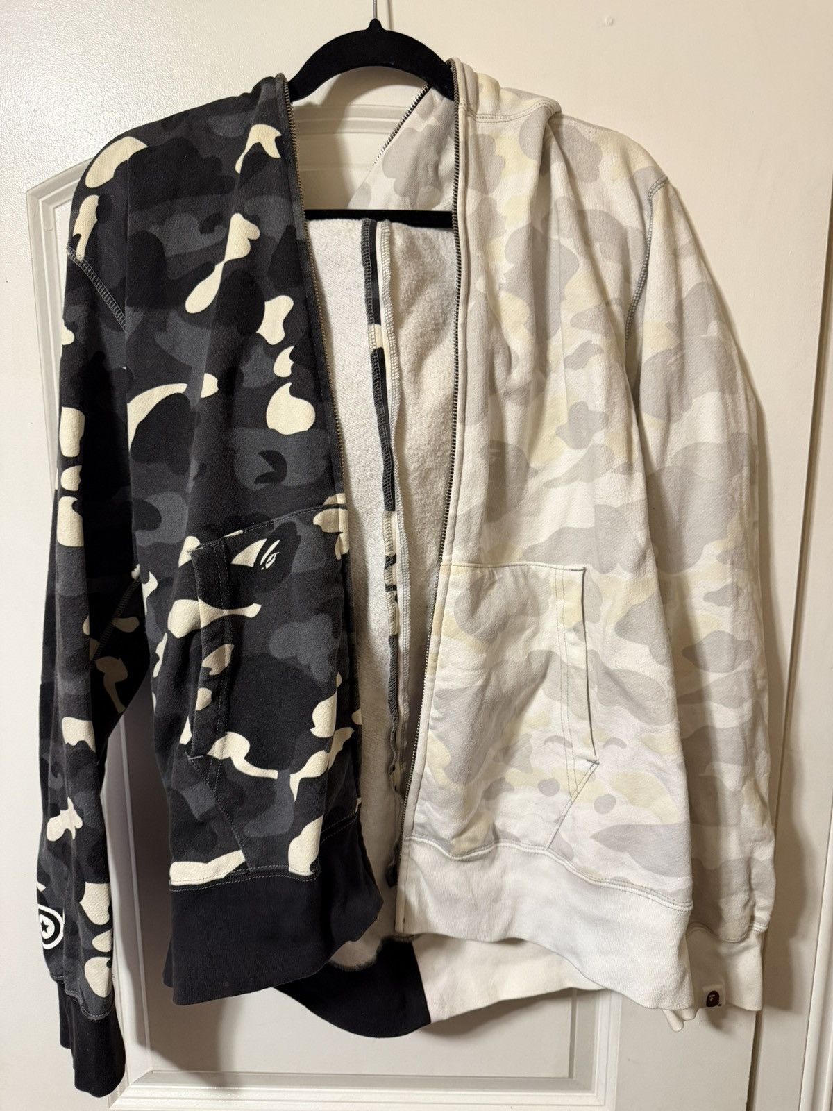 Bape A Bathing Ape Bape Shark Zip Up Hoodie Black City Camo White Size US XL / EU 56 / 4 - 2 Thumbnail