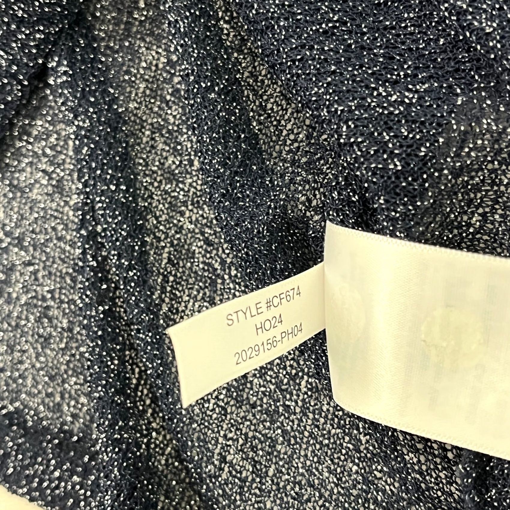 J.Crew J. Crew Blouse Womens L Blue Sheer Metallic Shimmer Boatneck Festival Layer CF674 Size L / US 10 / IT 46 - 7 Thumbnail