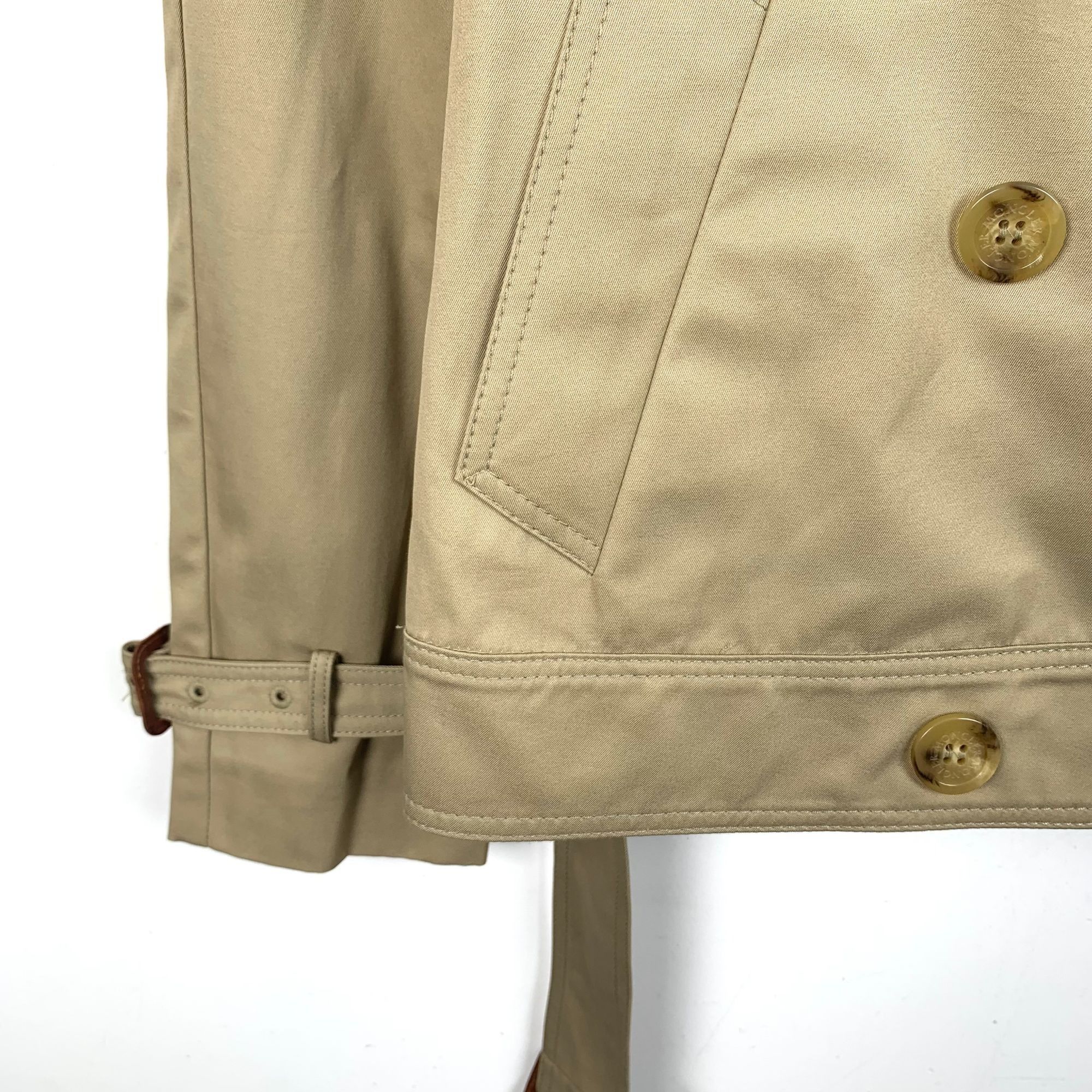 Moncler [Moncler] Brown Notch Lapel Double-Breast Belted Short Trenc Size S / US 4 / IT 40 - 9 Thumbnail
