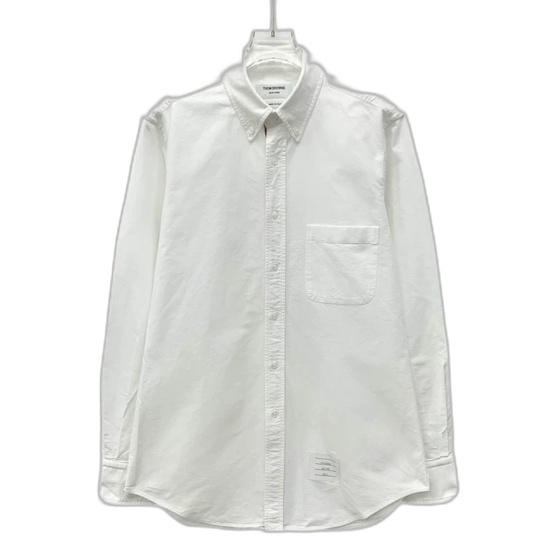 Thom Browne Thom Browne White Cotton Long Sleeve Shirt Size US M / EU 48-50 / 2 - 1 Thumbnail