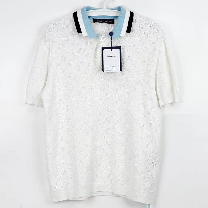 louis vuitton striped polo short sleeve shirt-dmc