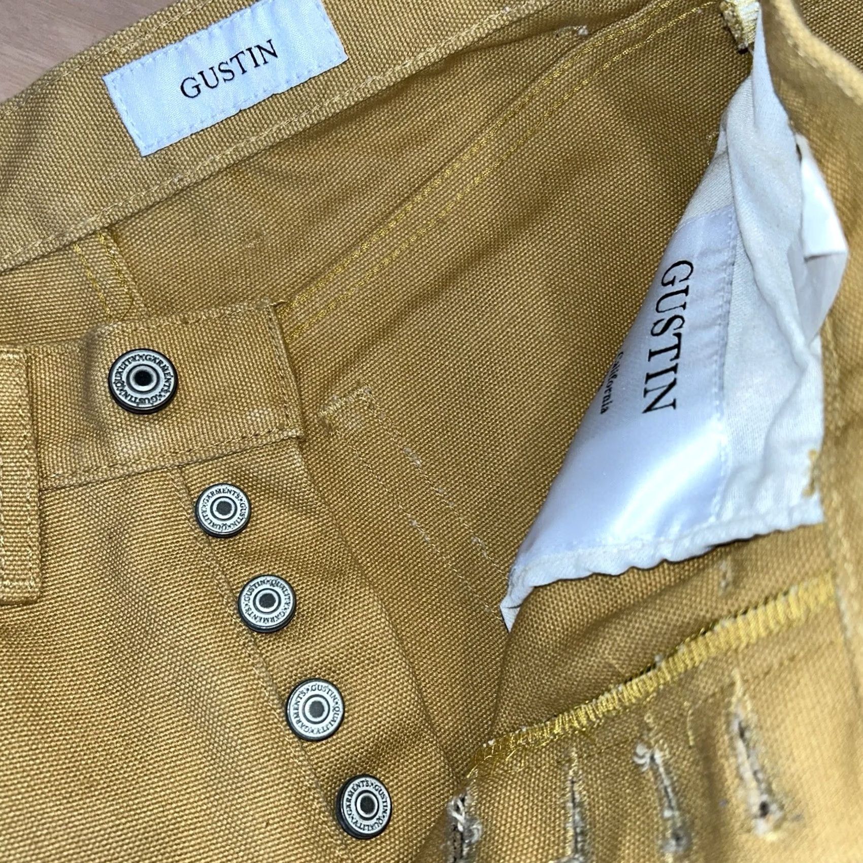 Gustin Gustin #61 Beast Duck Canvas Wheat Pant Slim Fit 20 Oz Men’s 26x31 Slim 26 Wheat Jeans Men Size US 26 / EU 42 - 5 Thumbnail