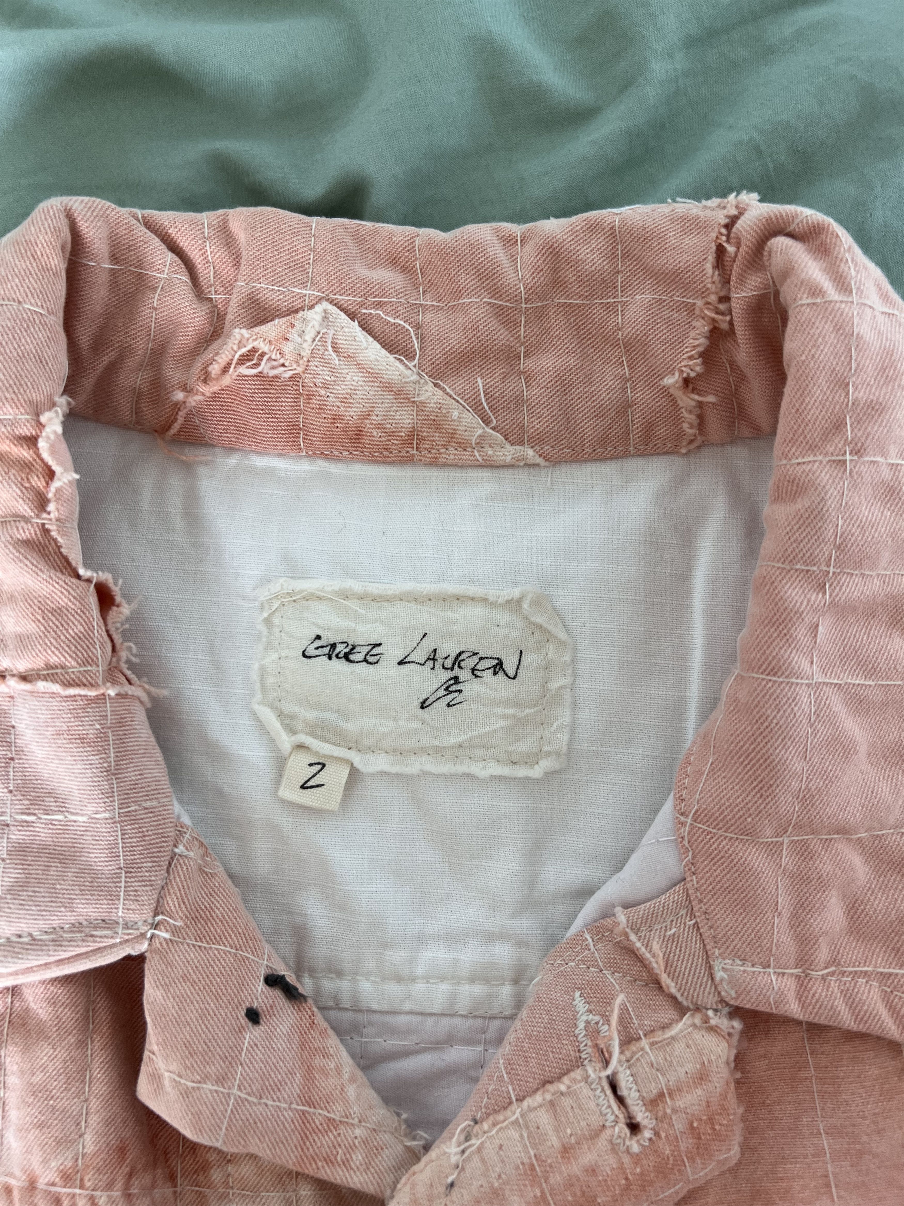 Greg Lauren Greg Lauren Stitchwork Trucker Jacket in Pink Size US M / EU 48-50 / 2 - 8 Thumbnail
