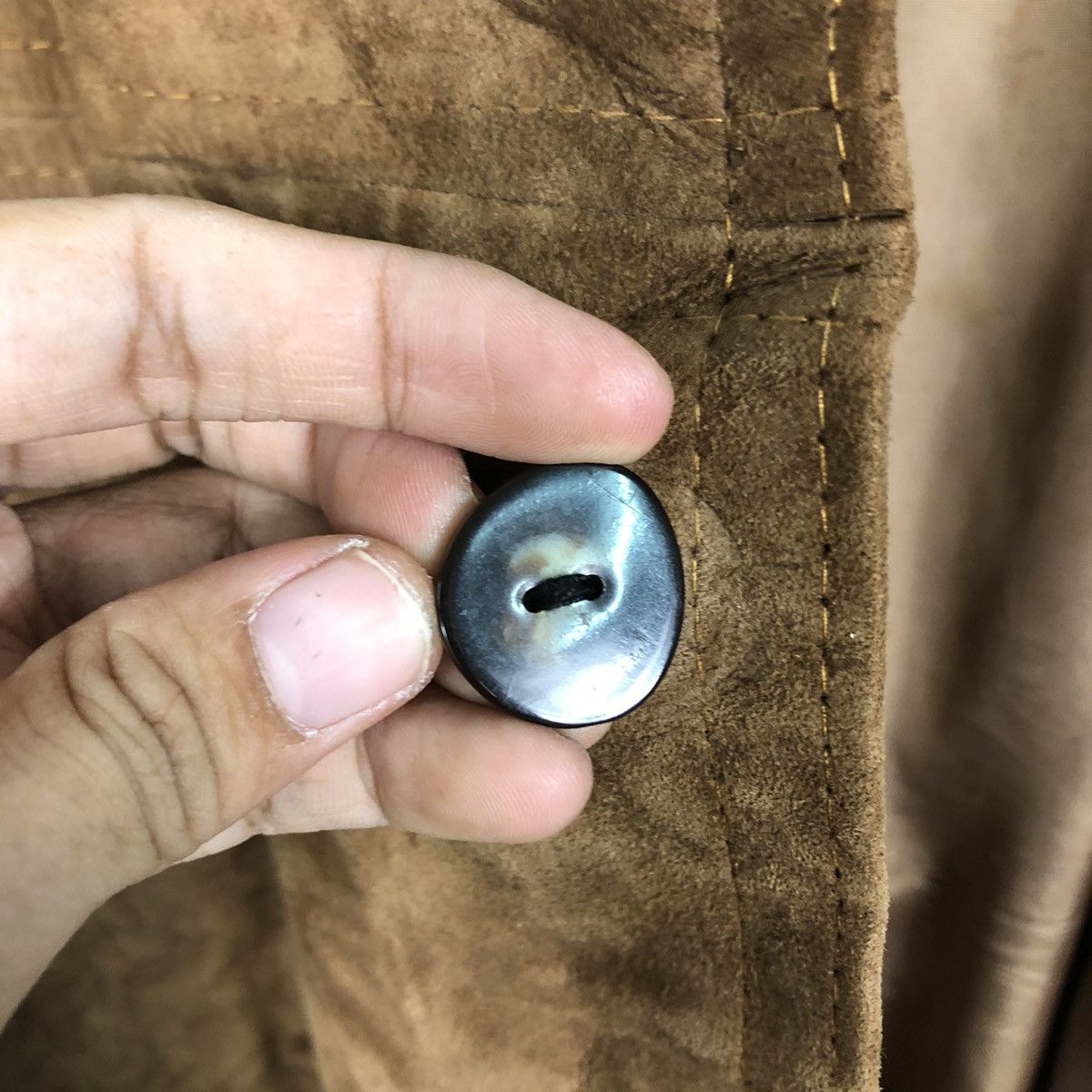 Japanese Brand 📌Vintage Genuine Leather Jacket Button Unknown Issey Miyake Size US M / EU 48-50 / 2 - 17 Thumbnail