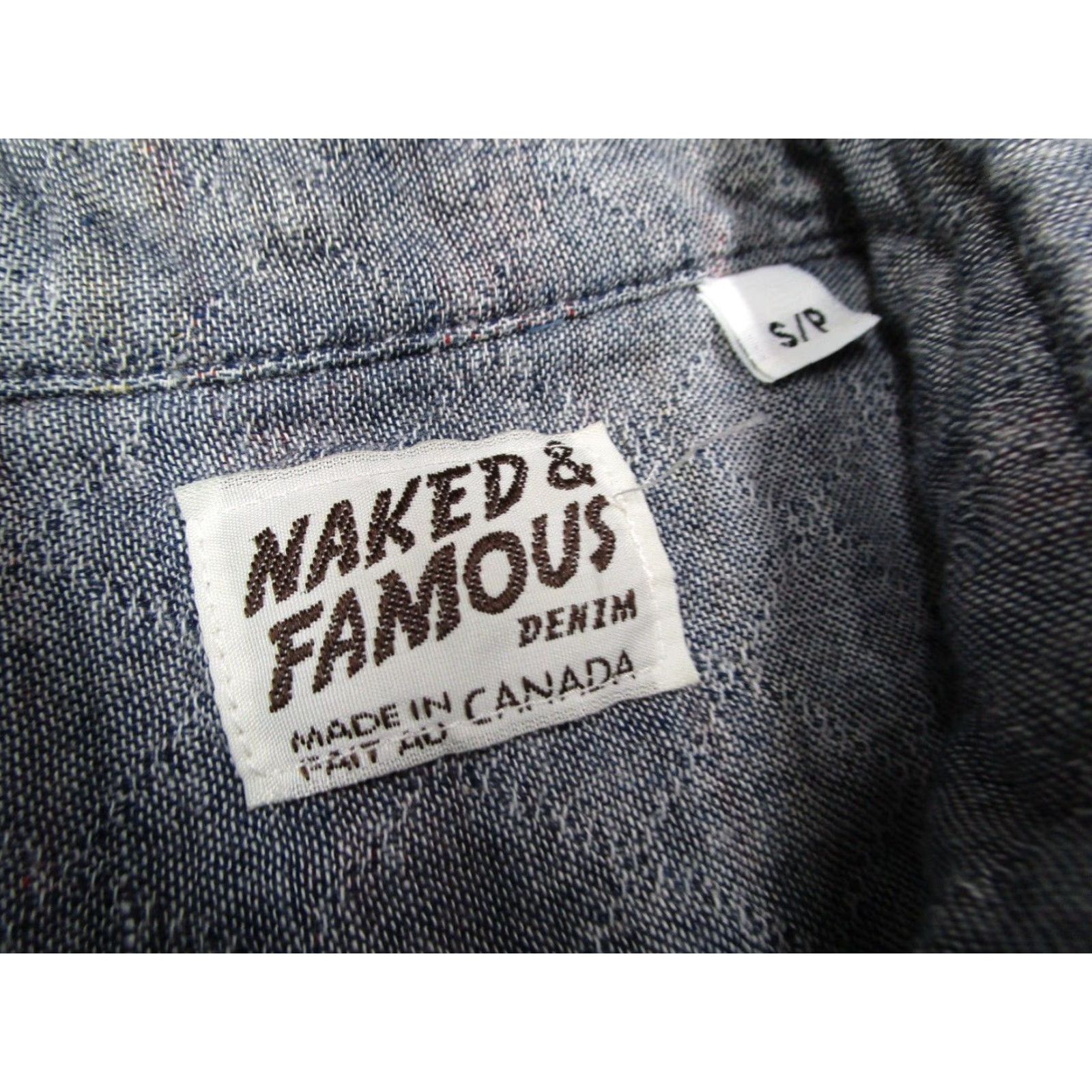 Vintage Naked & Famous Denim Shirt Mens Small Gray Button Up Long Sleeve Japanese Fabric Size US S / EU 44-46 / 1 - 3 Thumbnail