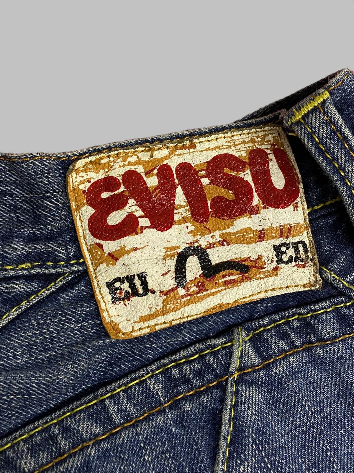 Evisu Vintage Evisu Patchwork Y2k Japanese Blue Washed Denim Jeans Size US 29 - 16 Thumbnail