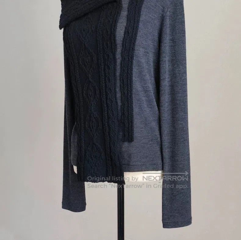 Yohji Yamamoto Yohji Yamamoto Y's Knit Panel Long Sleeve Top Size US M / EU 48-50 / 2 - 6 Thumbnail