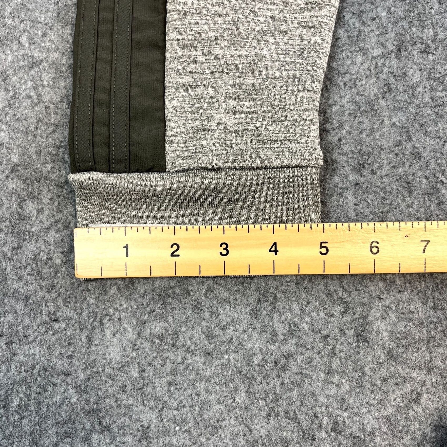 Adidas Adidas Mens Track Pants Sweat Joggers Small S Grey Black Zip Pockets Size US 29 - 3 Thumbnail