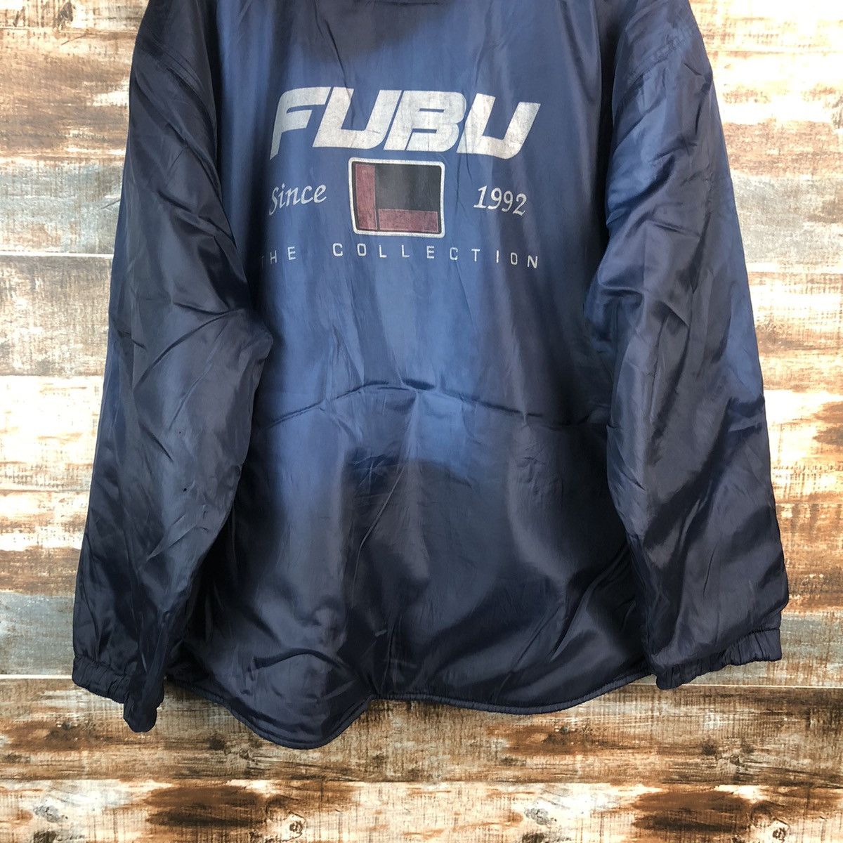 Fubu Fubu Sports Dark blue Hoodie windbreaker #A2369 Size US XL / EU 56 / 4 - 3 Thumbnail