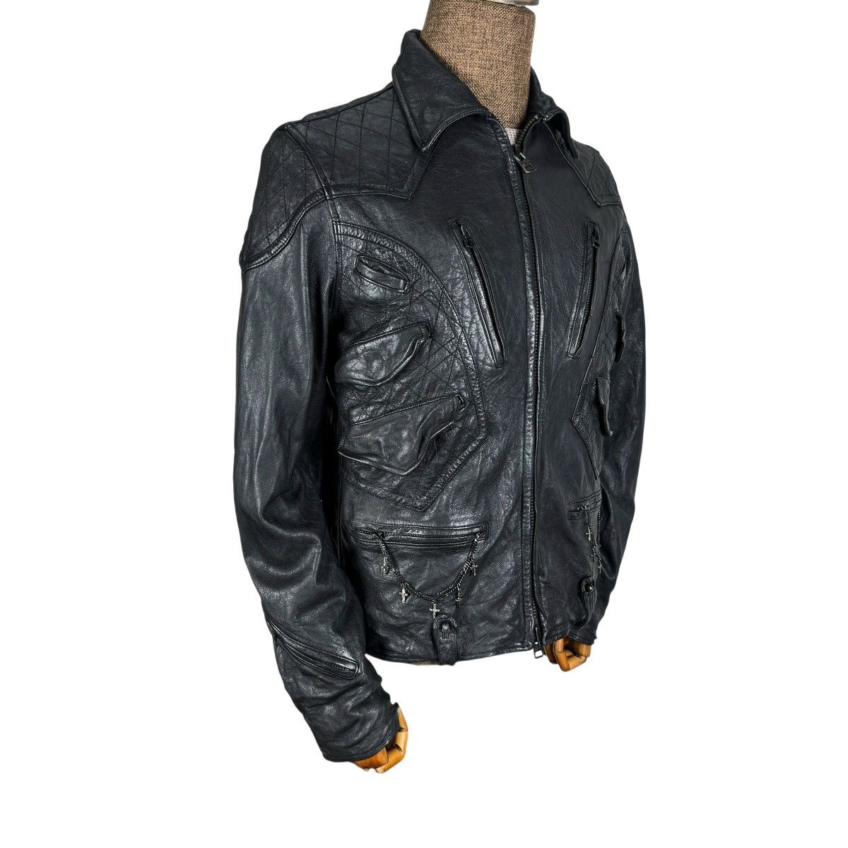 Vintage ☀️I RISH BIKERS LEATHER JACKET Size US M / EU 48-50 / 2 - 2 Thumbnail