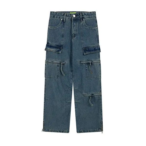 VIBE utility skate hiphop faded flared cargo jeans Size US 30 / EU 46 - 6 Thumbnail