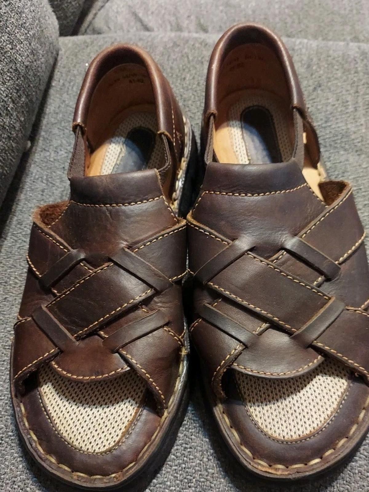 Born Born 90's Womens Brown Leather Fisherman Sandals Size 8 Size US 8 / IT 38 - 1 Thumbnail