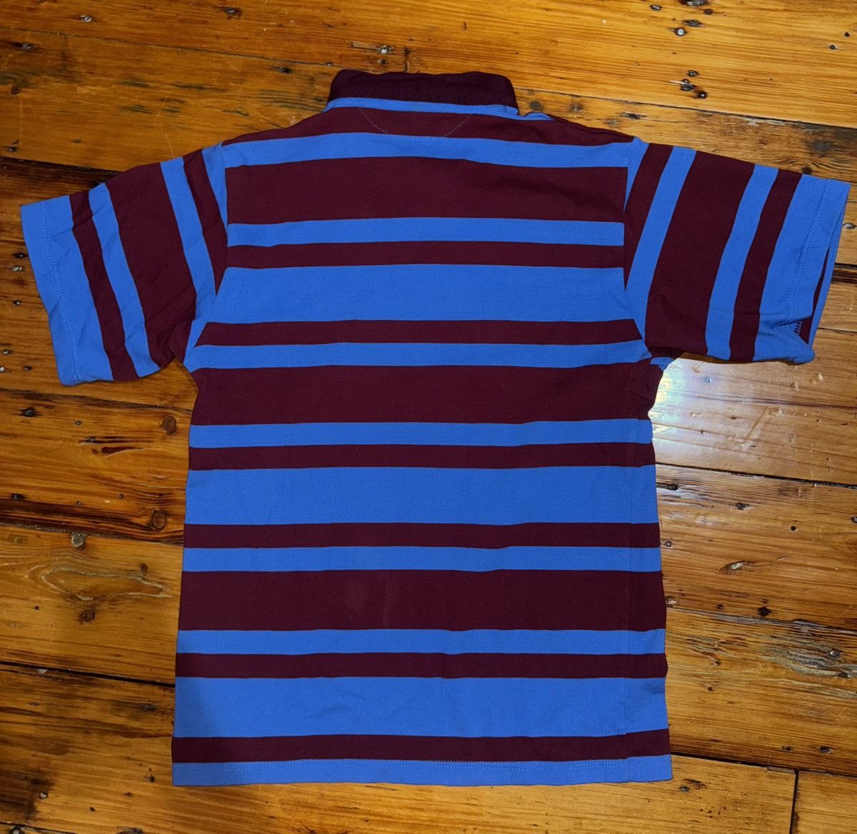 South2 West8 South2 West8 striped band collar polo Size US M / EU 48-50 / 2 - 4 Thumbnail