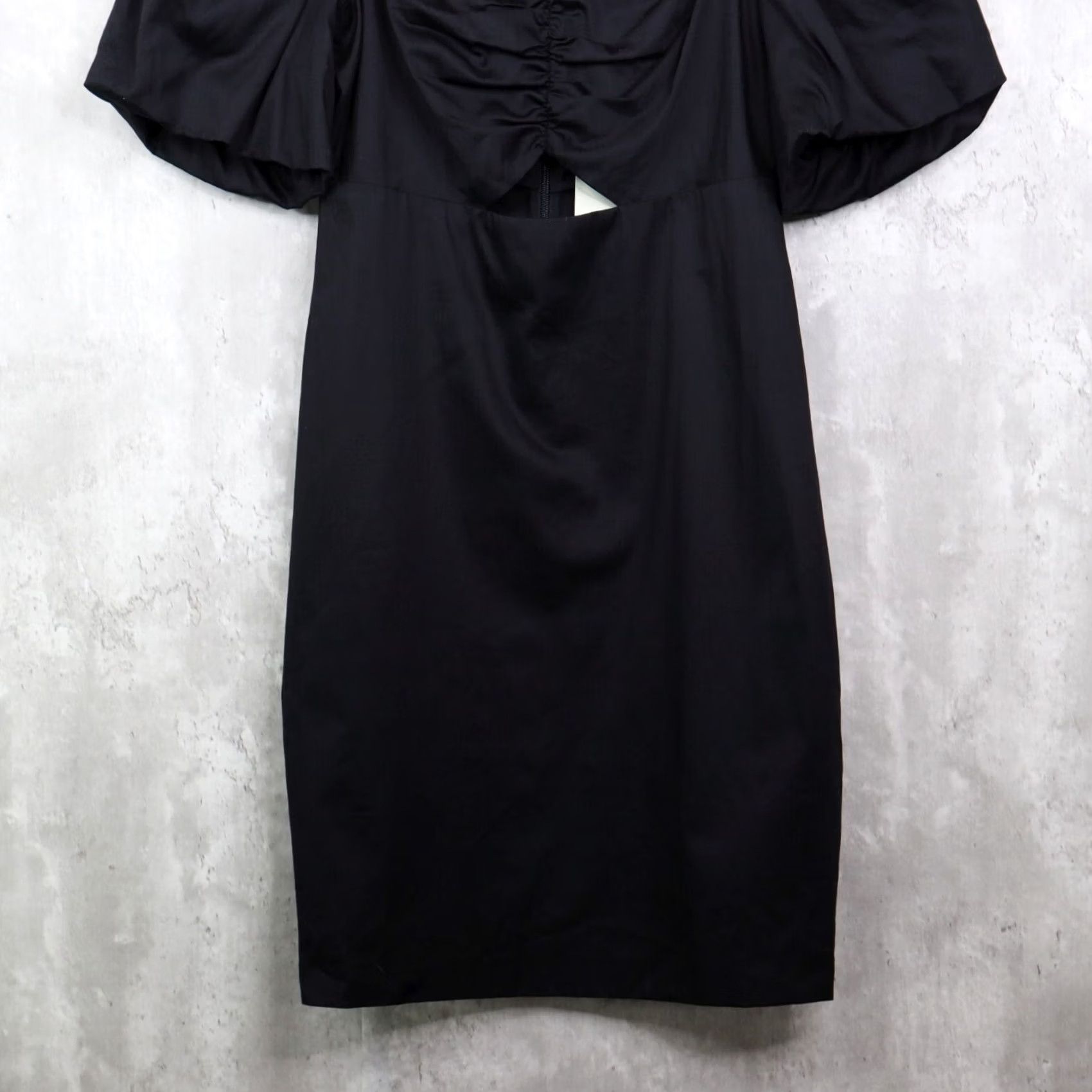 Boden Boden Mini Dress Womens Size 6L Black Cut Out Bodice Puff Sleeve Sweetheart Neck Front Zip Pencil Dress Party/Cocktail Womens Size M / US 6-8 / IT 42-44 - 4 Thumbnail