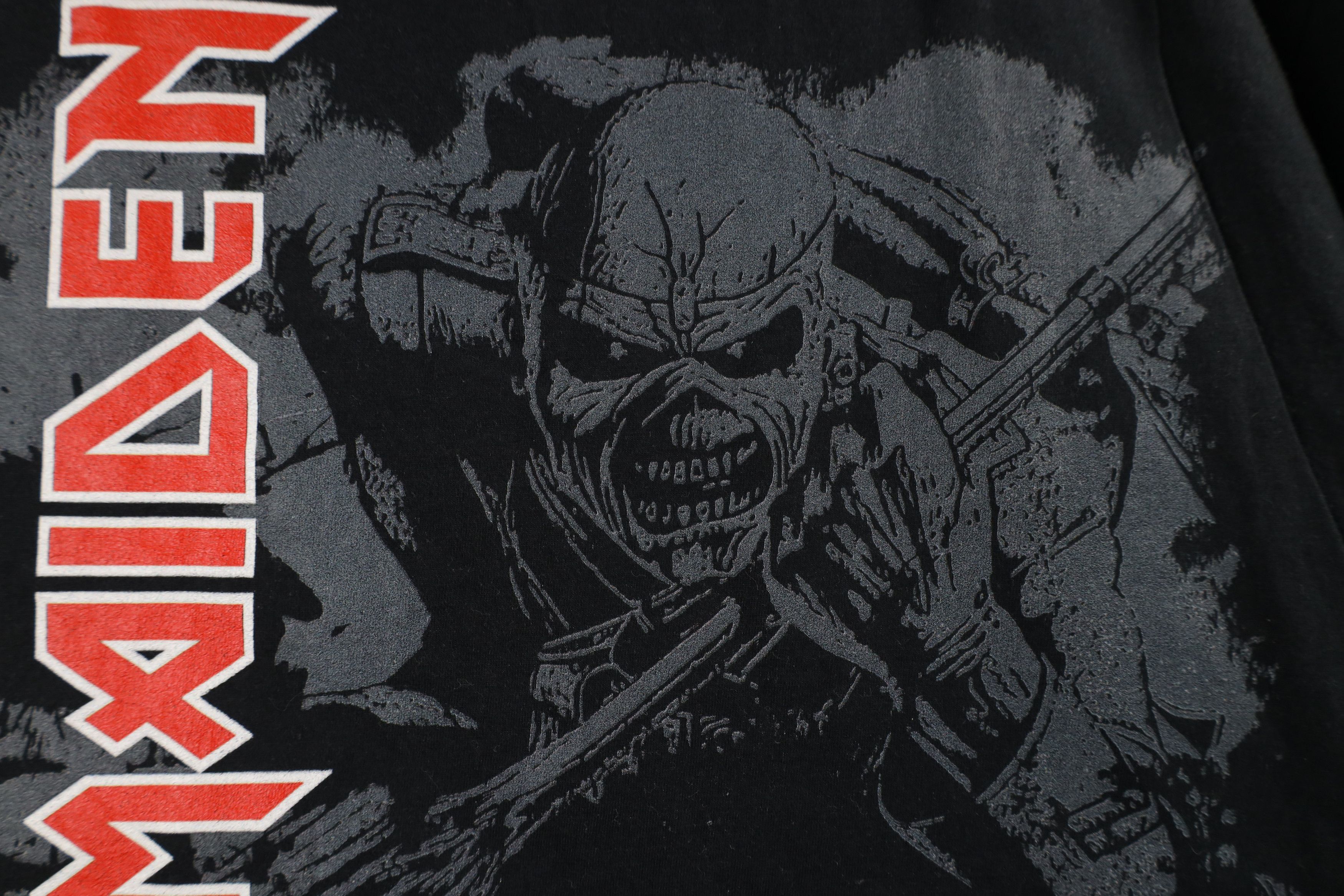 Vintage Retro Spell Out Iron Maiden Band Short Sleeve T-Shirt Black Size US L / EU 52-54 / 3 - 6 Thumbnail