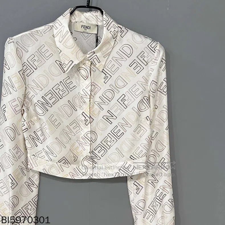 Fendi Fendi Printed Silk Shirt Size XS / US 0-2 / IT 36-38 - 2 Thumbnail