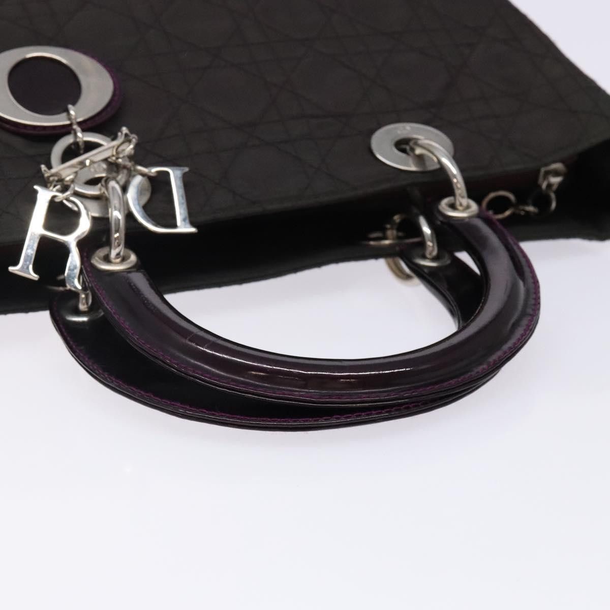 Dior DIOR Canage Hand Bag Nylon Khaki Purple Silver Size ONE SIZE - 7 Thumbnail