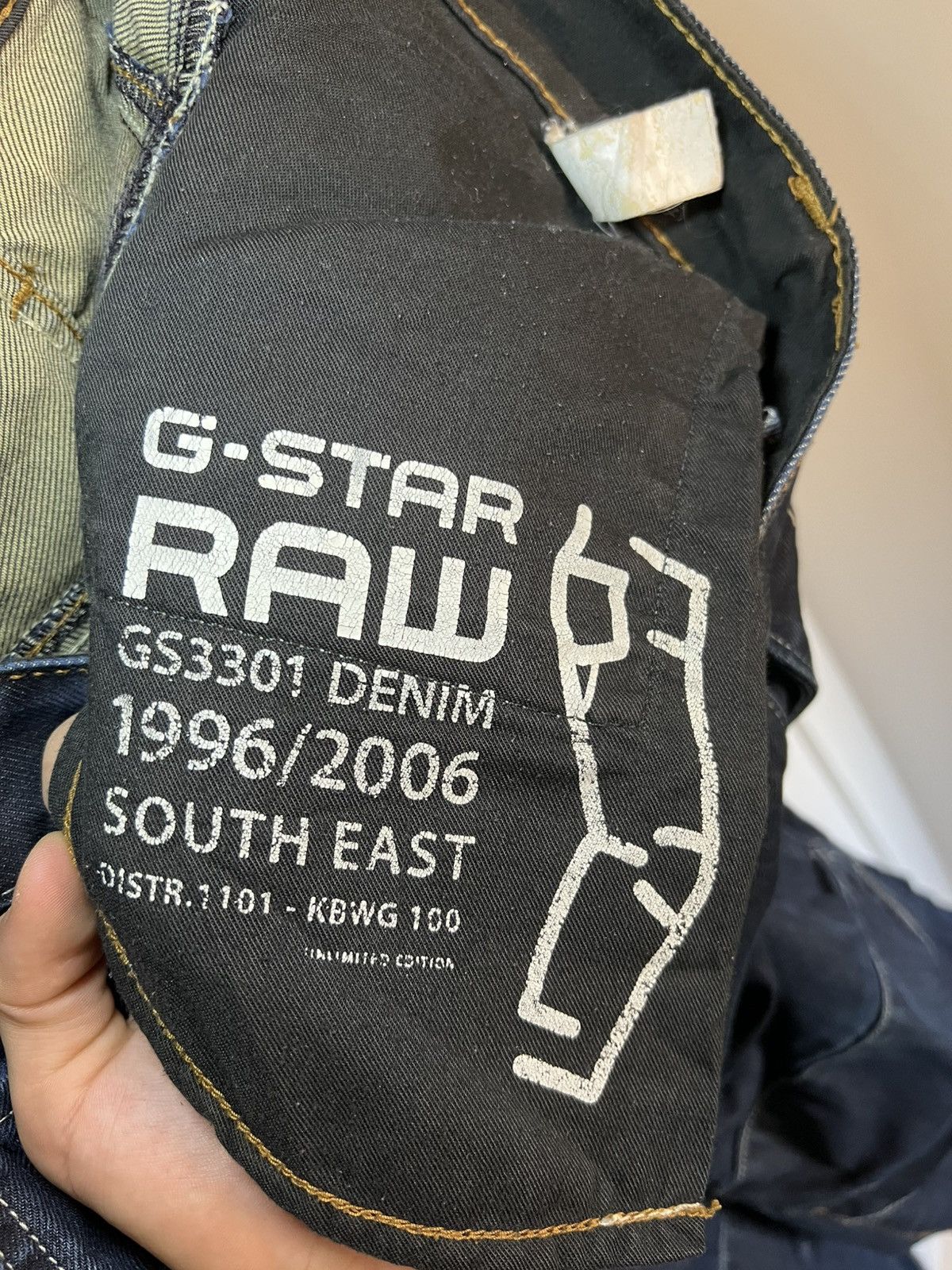 G-Star Vintage G-Star Raw biker knee back buckle straight leg jeans Size US 34 / EU 50 - 6 Thumbnail