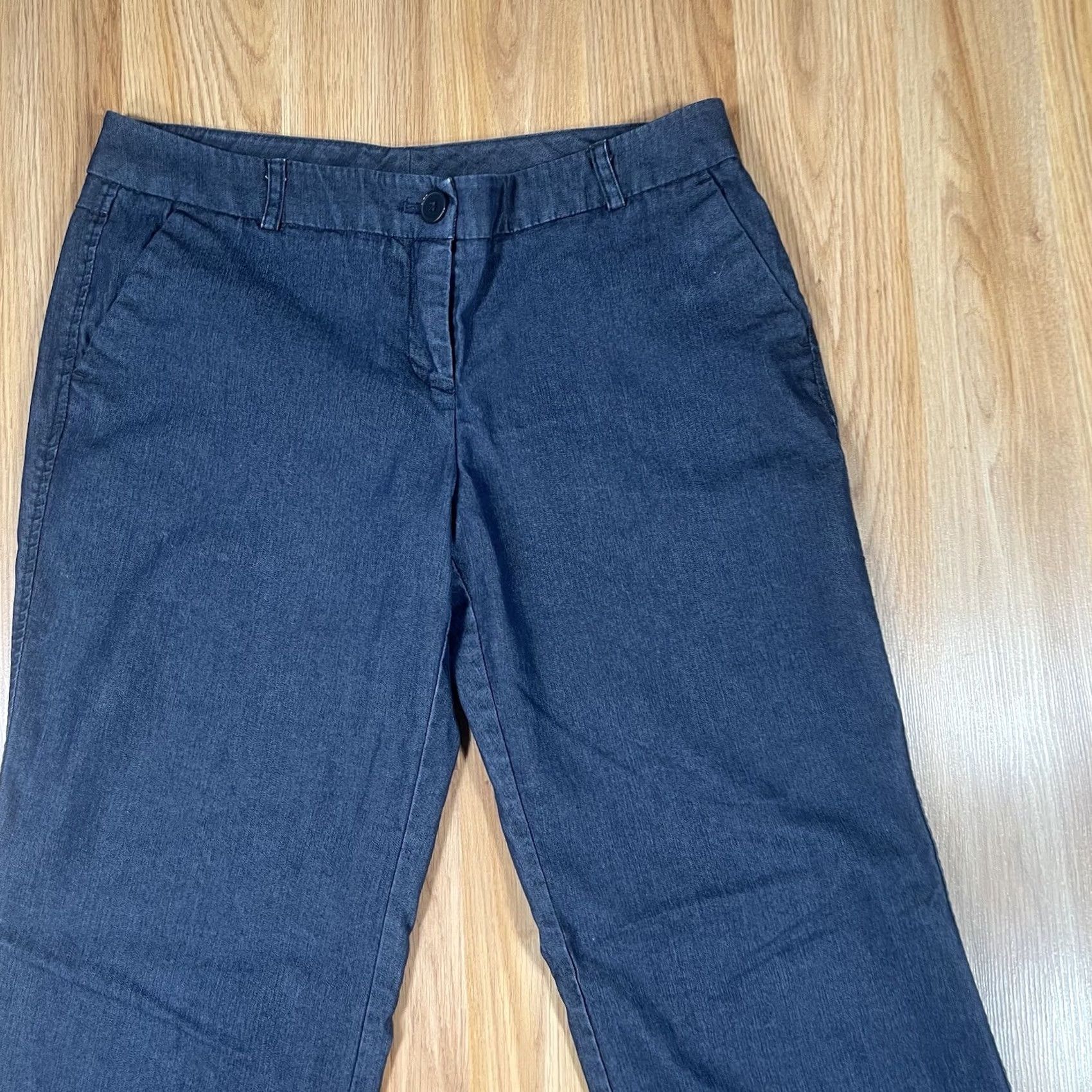Vintage VINTAGE New York & Company Jeans Womens 4 Flare Leg Mid Rise Stretch Blue Denim Pants Jeans Size 27" / US 4 / IT 40 - 2 Thumbnail