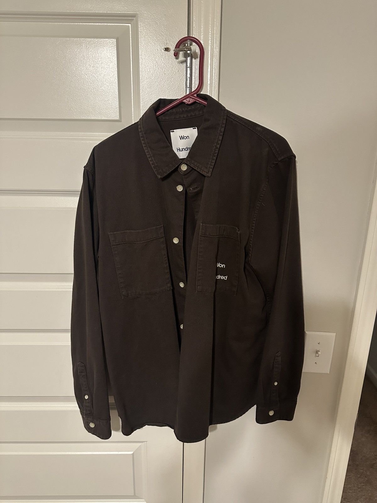 Won Hundred Won hundred brown outerwear button up Size US L / EU 52-54 / 3 - 1 Thumbnail