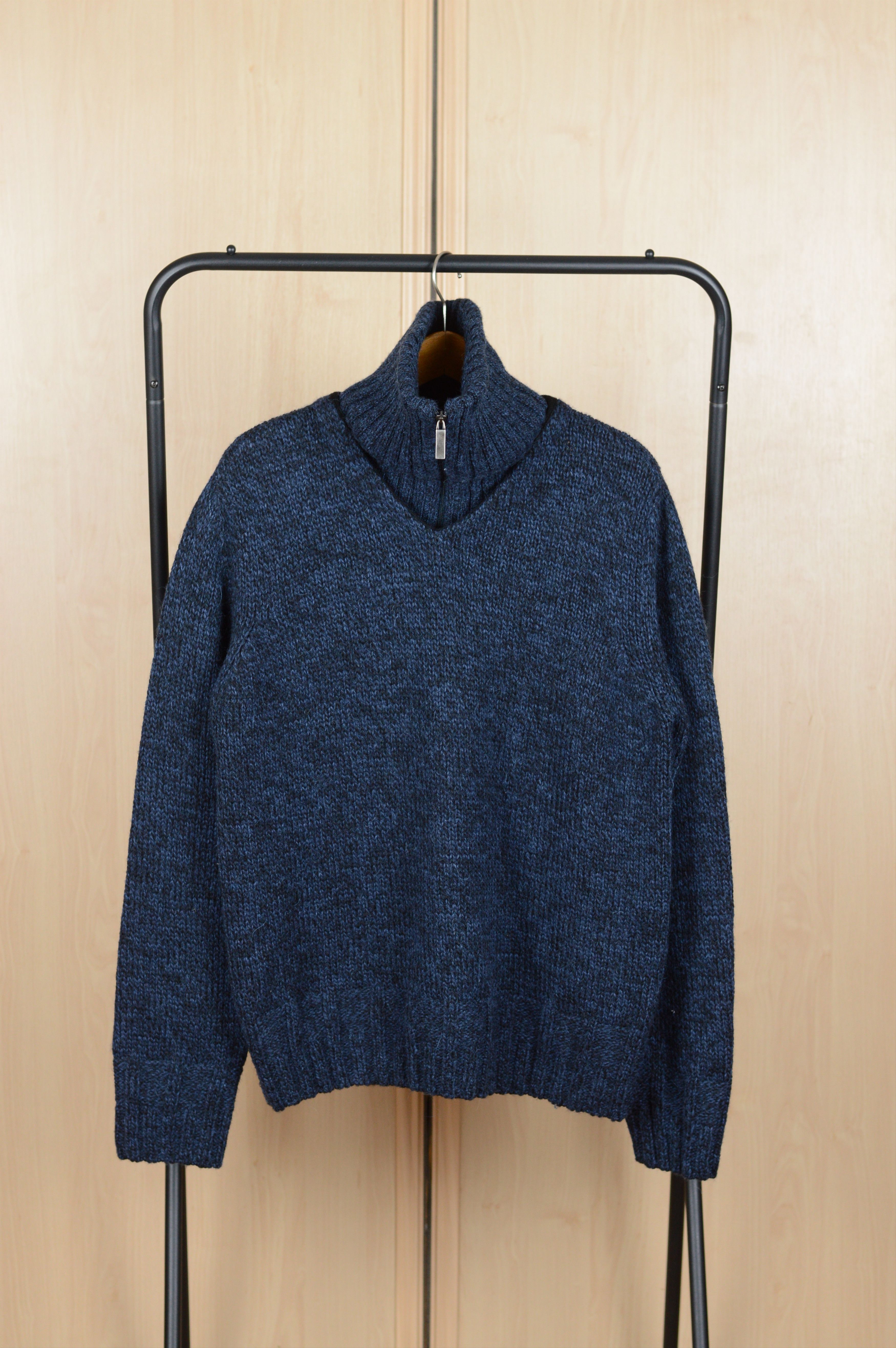 Dirk Bikkembergs Bikkembergs Turtle Neck Quarter Zip Wool Sweater Size US XL / EU 56 / 4 - 2 Thumbnail